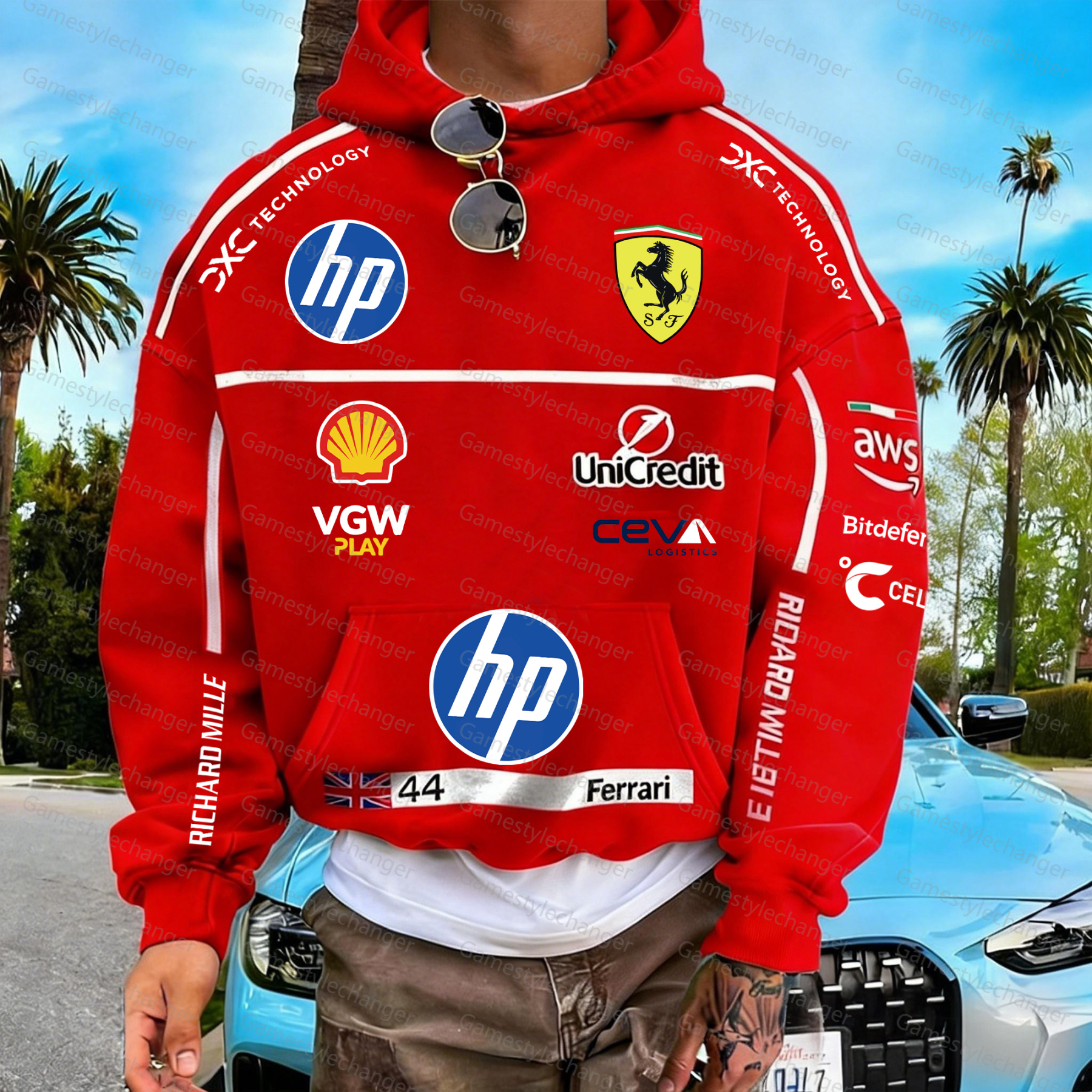 Unisex "F1" Graphic Streetwear Vintage Plush Hoodie