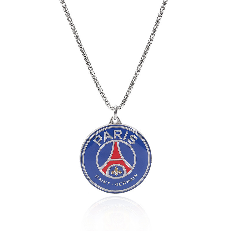 European And American Cross-Border Football Events Barcelona, ​​Real Madrid, Juventus, Paris And Manchester United Club Emblem Necklace Fashion Accessories For Women