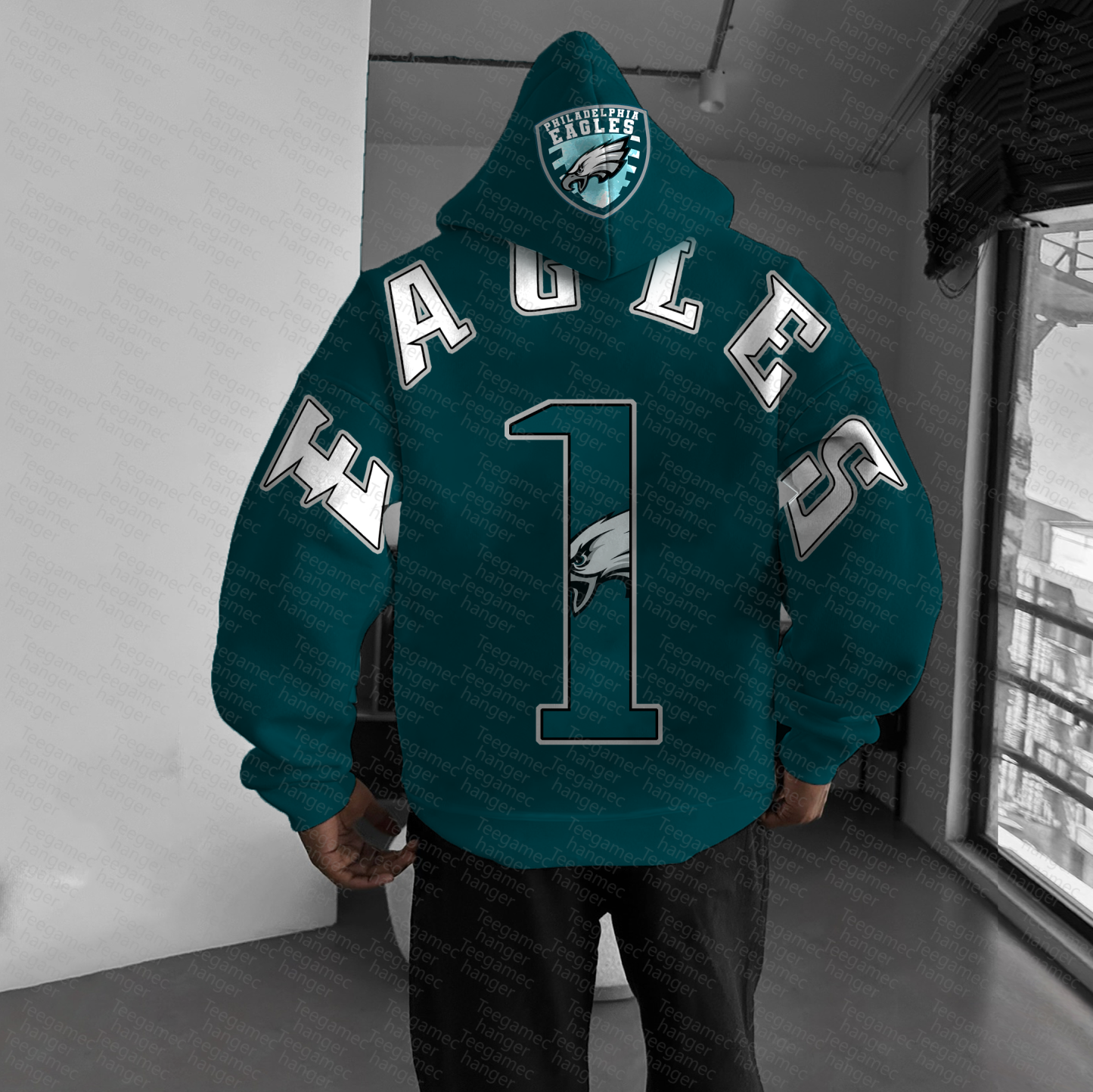 Unisex "NFL" Graphic Streetwear Vintage Plush Hoodie