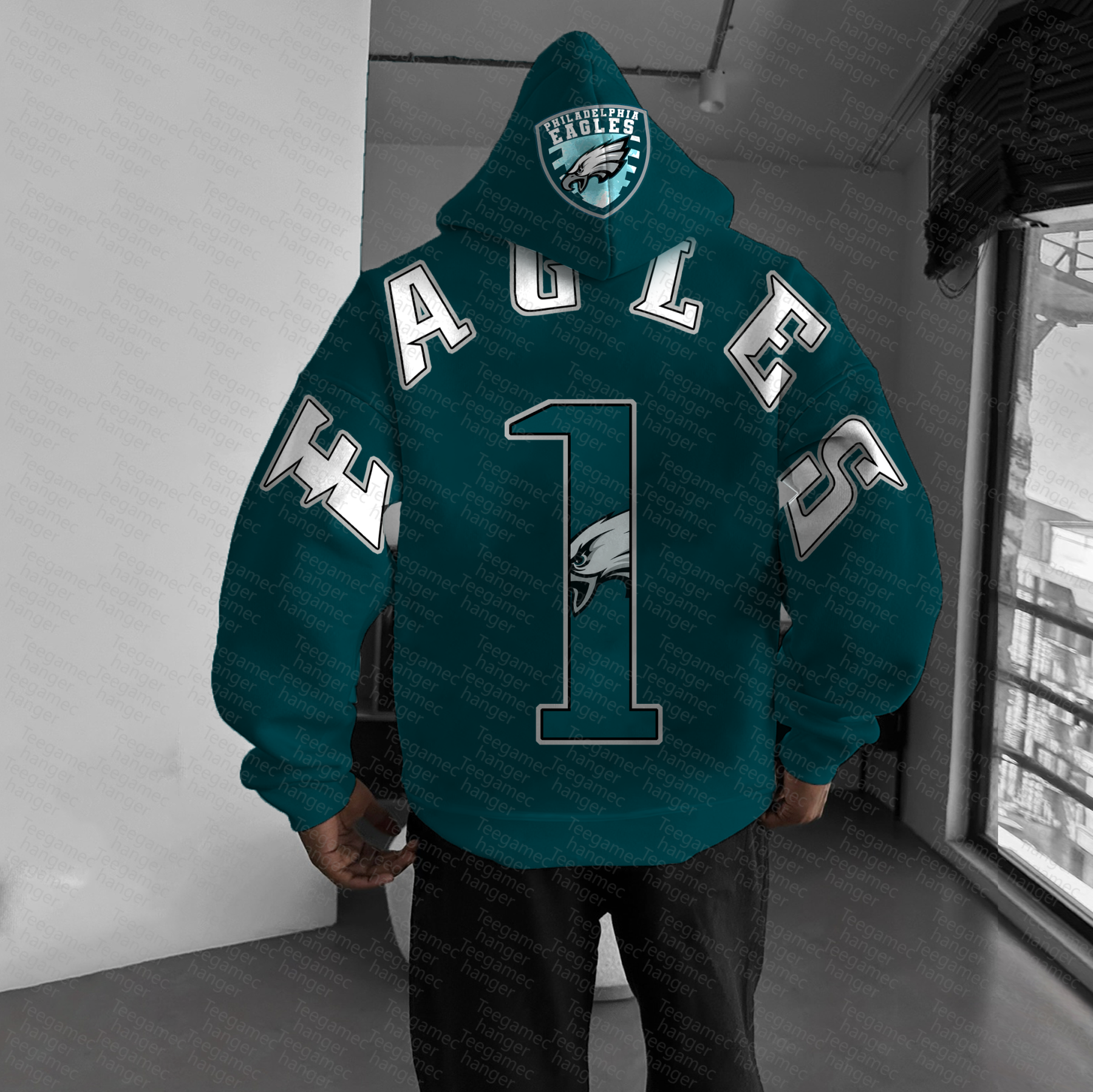 Unisex "NFL" Graphic Streetwear Vintage Plush Hoodie