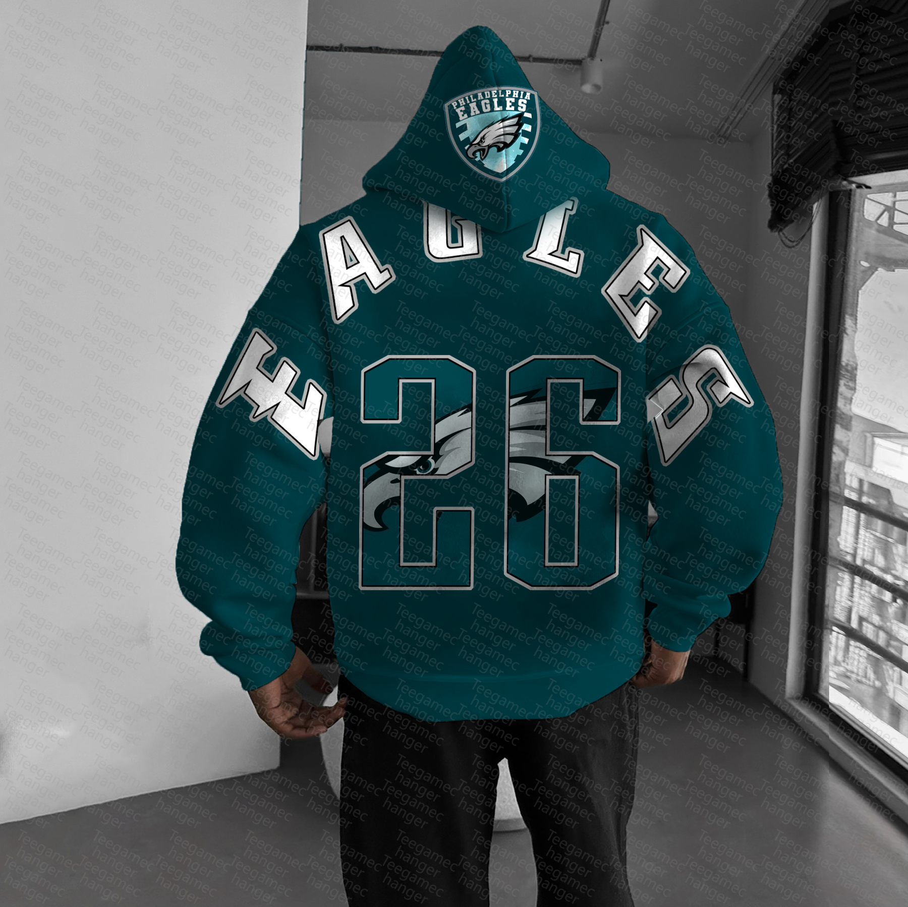 Unisex "NFL" Graphic Streetwear Vintage Plush Hoodie