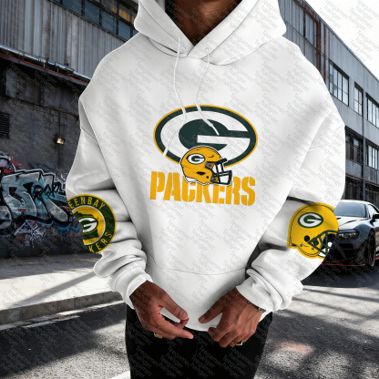 Unisex "Green Bay Packers" Graphic Streetwear Vintage Plush Hoodie