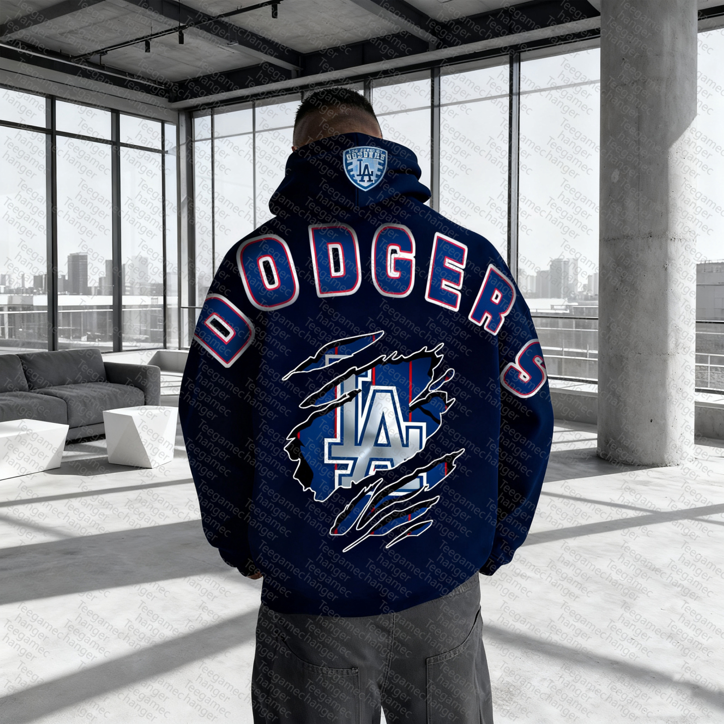 Unisex "NFL" Graphic Streetwear Vintage Plush Hoodie