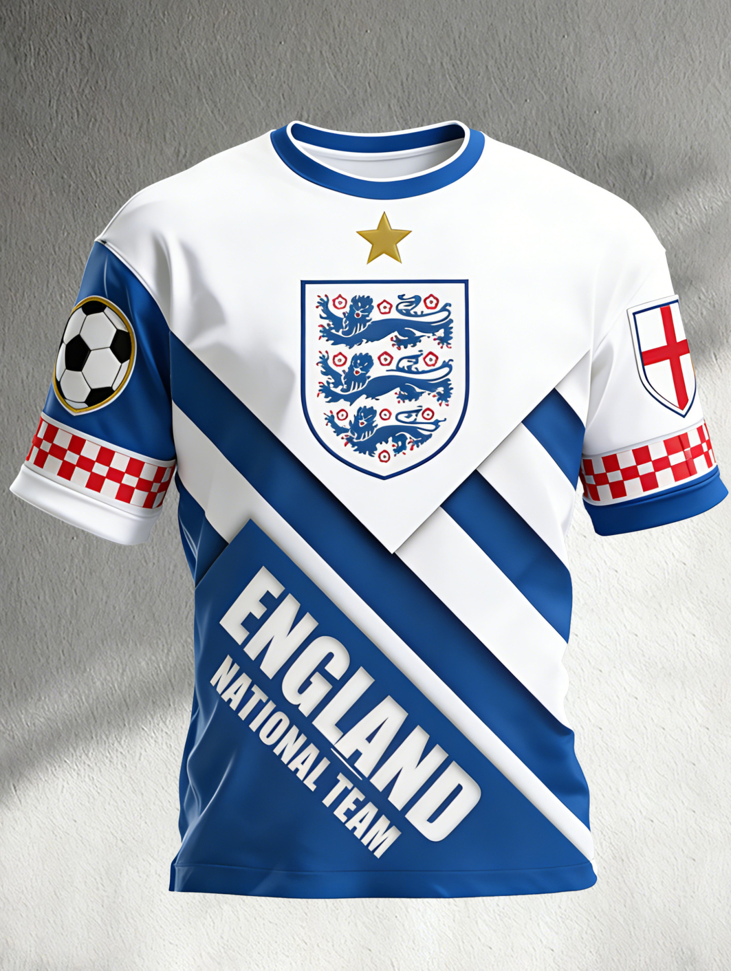 Men's British Football Fan T-Shirt With Artistic Print