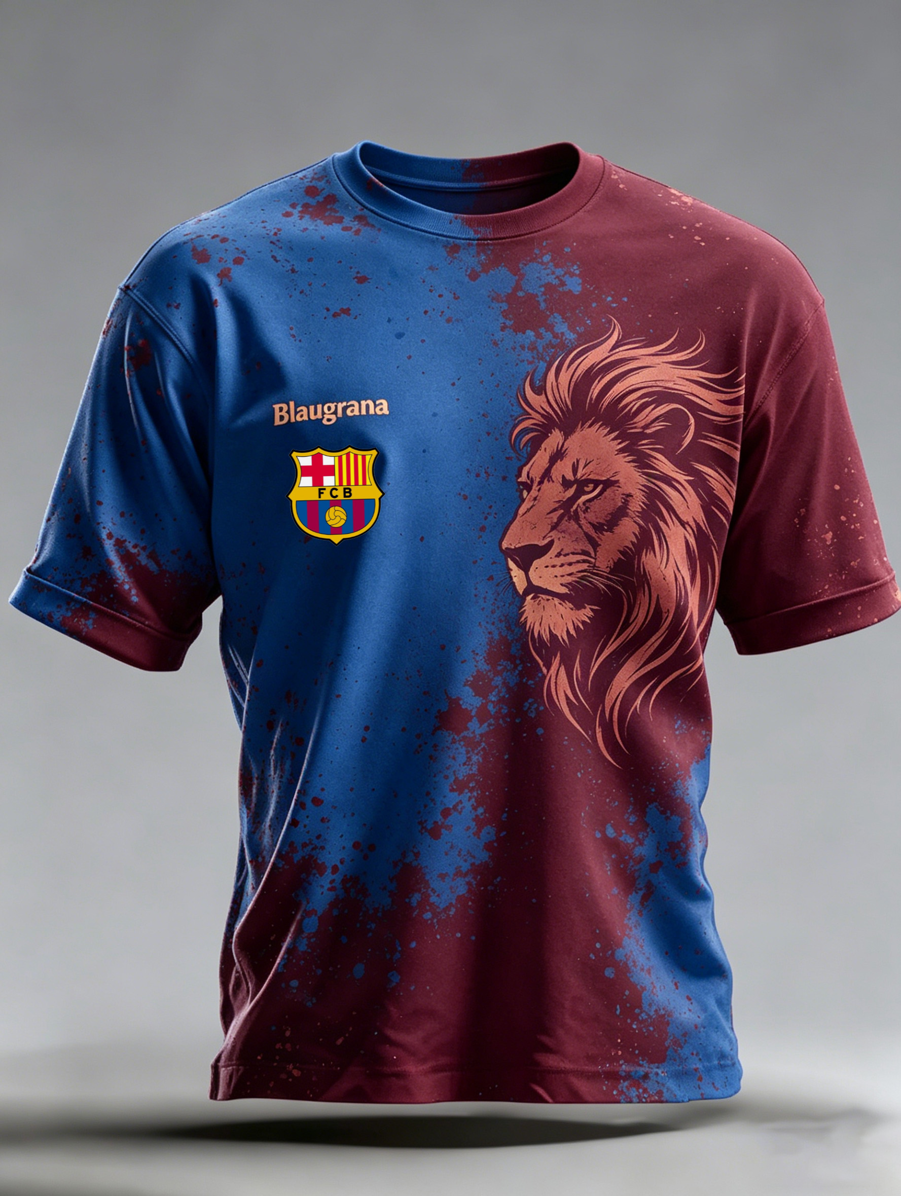 Men's Fc Barcelona Artistic Print T-Shirt