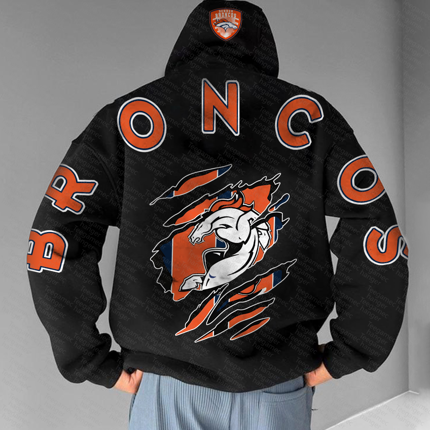 Unisex "NFL" Graphic Streetwear Vintage Plush Hoodie