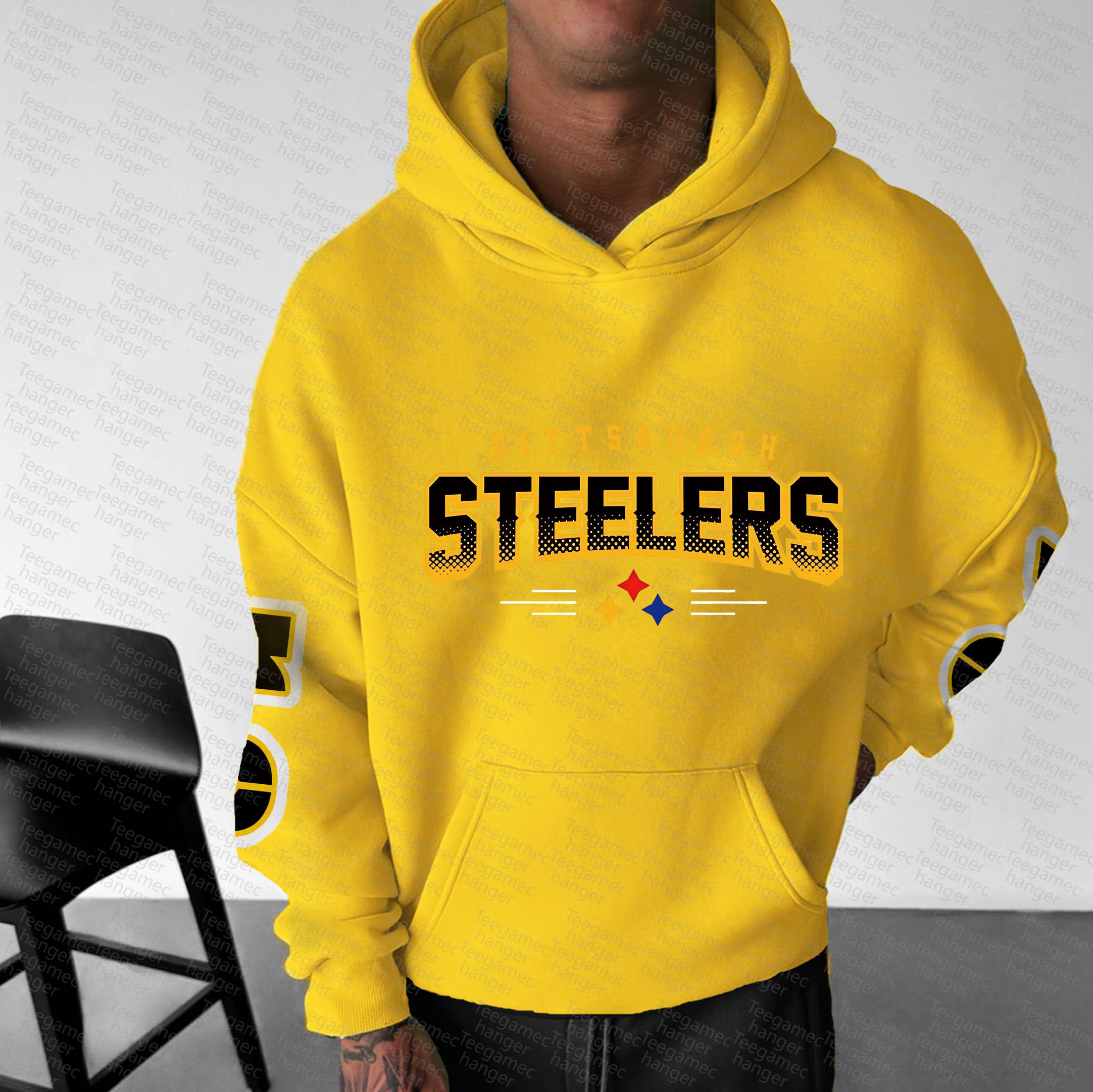 Pittsburgh Steelers Unisex Graphic Streetwear Vintage Plush Hoodie