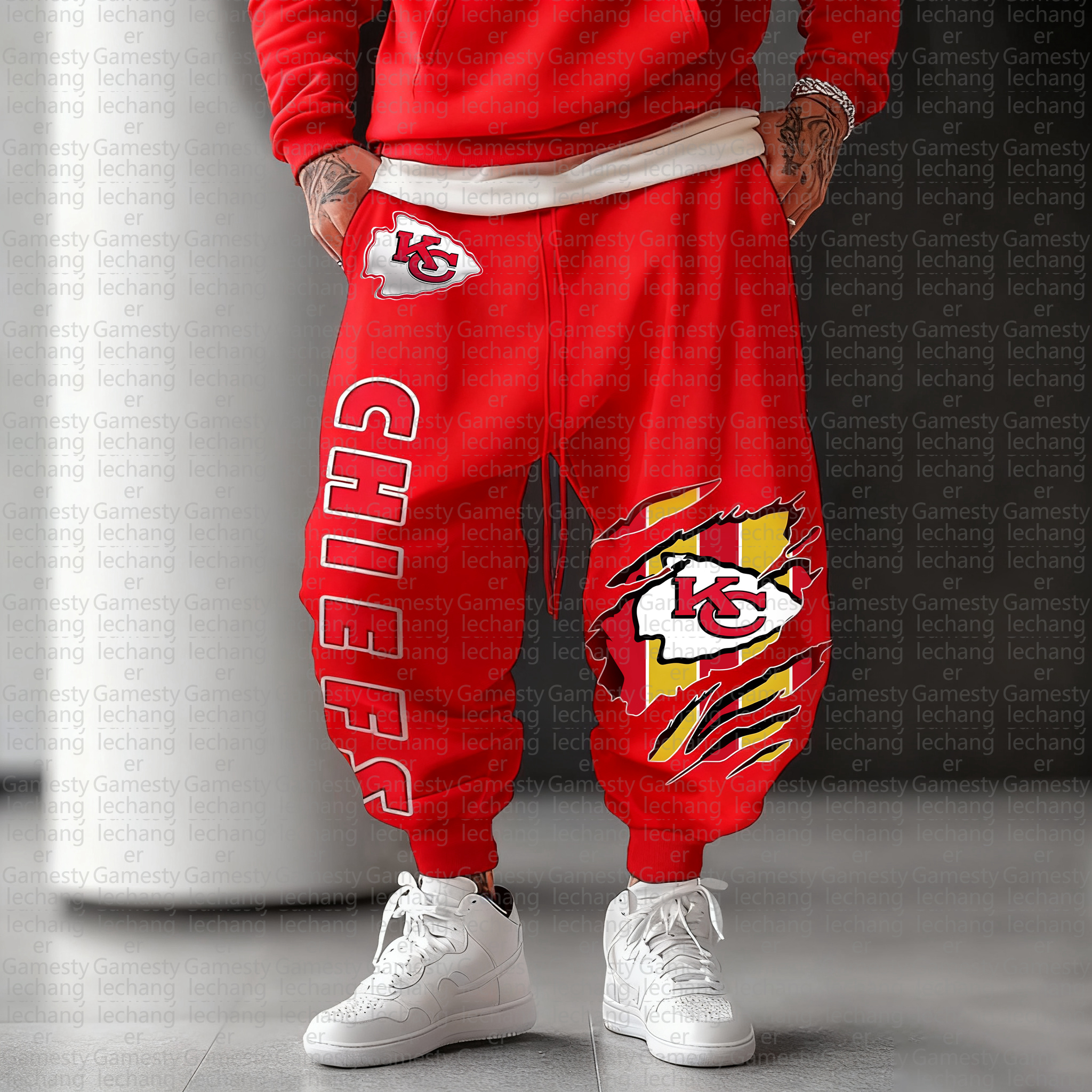 Unisex  Casual  Streetwear Plush Pants