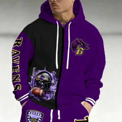 “Baltimore Ravens” Zip-up Jacket, Pants and 2-Piece Set