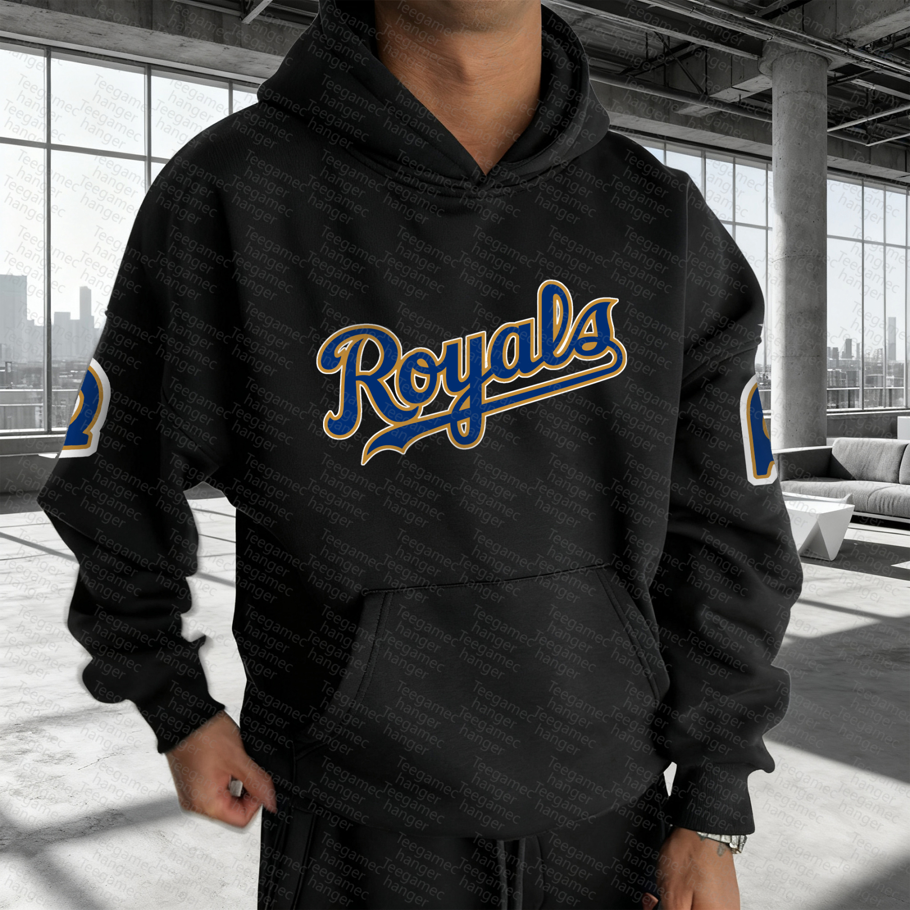 Unisex "Kansas City Royals" Graphic Streetwear Vintage Plush Hoodie