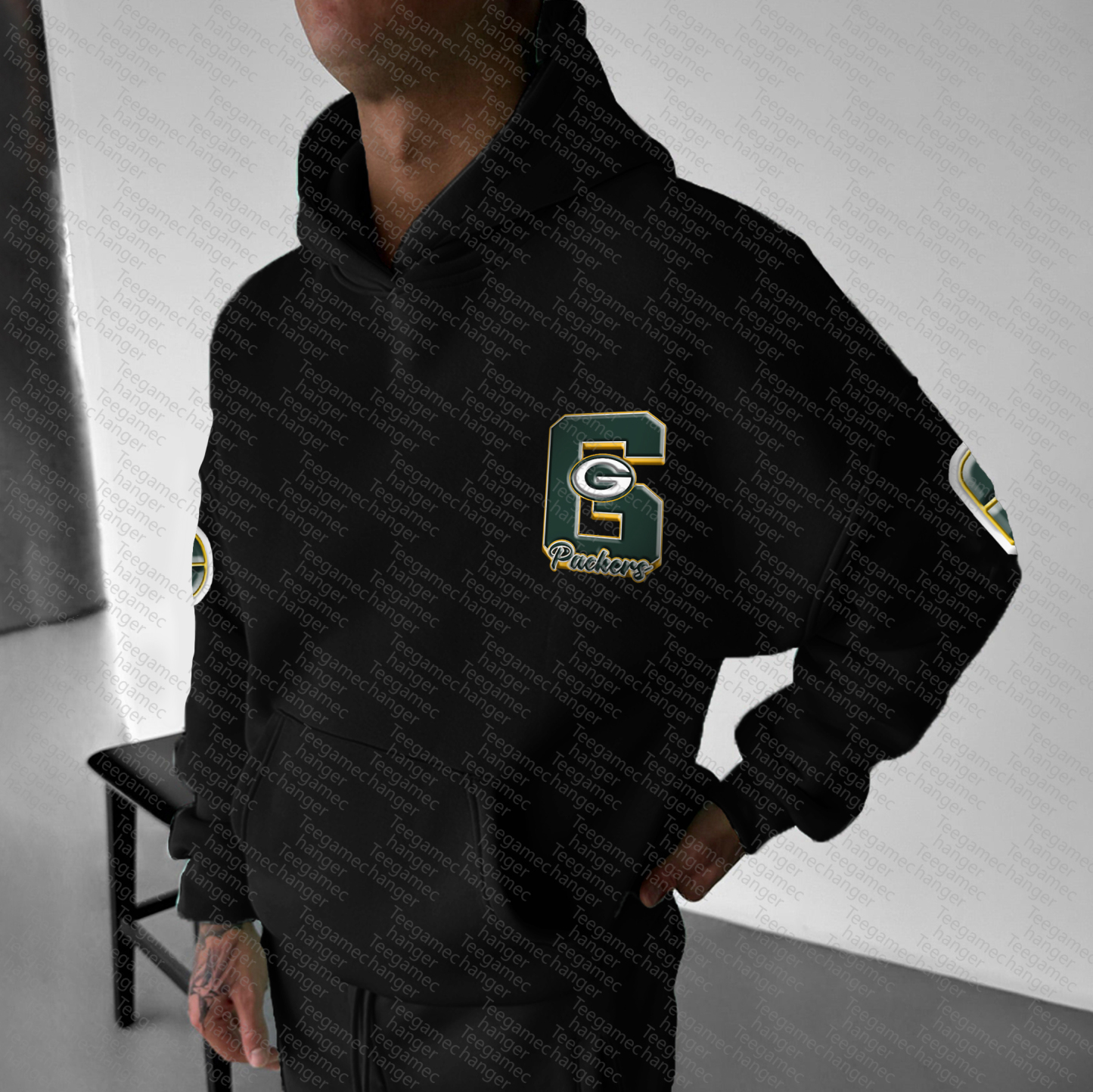 Unisex "Green Bay Packers" Graphic Streetwear Vintage Plush Hoodie