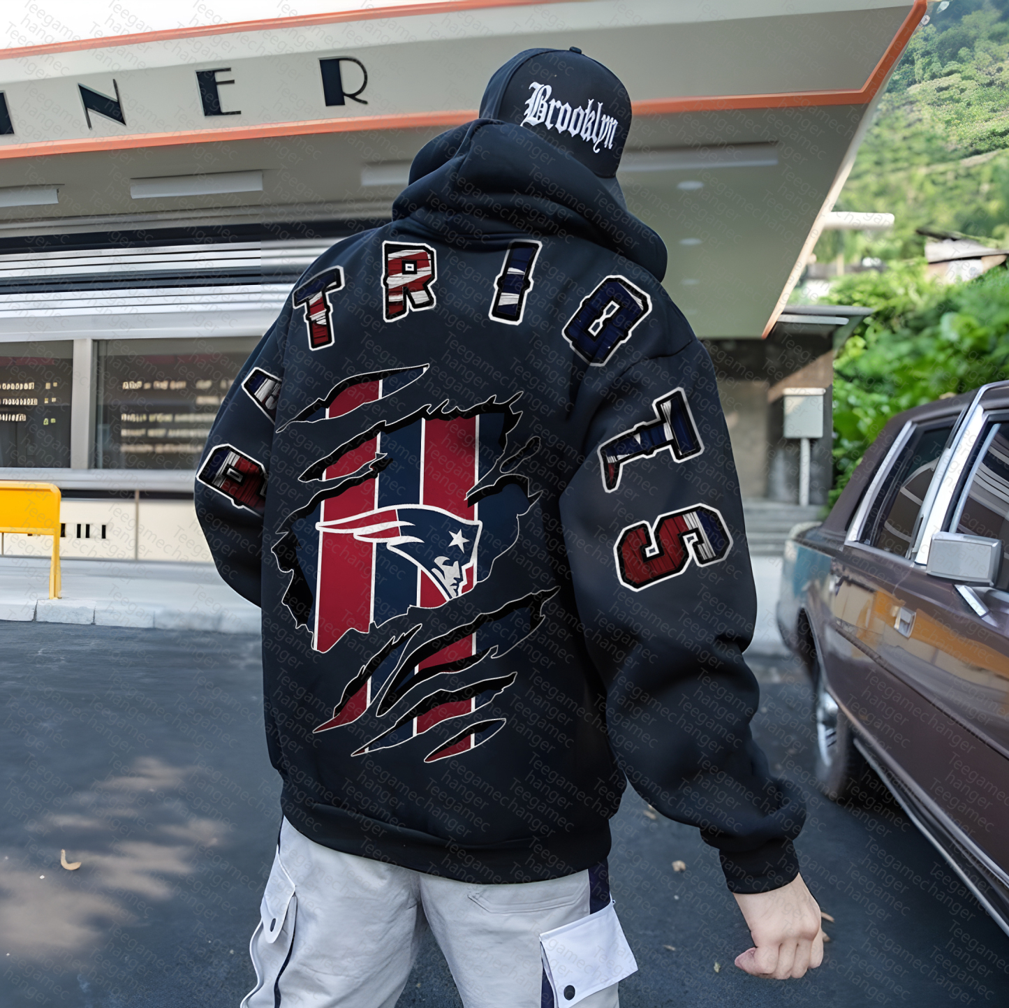 Unisex "NFL" Graphic Streetwear Vintage Plush Hoodie