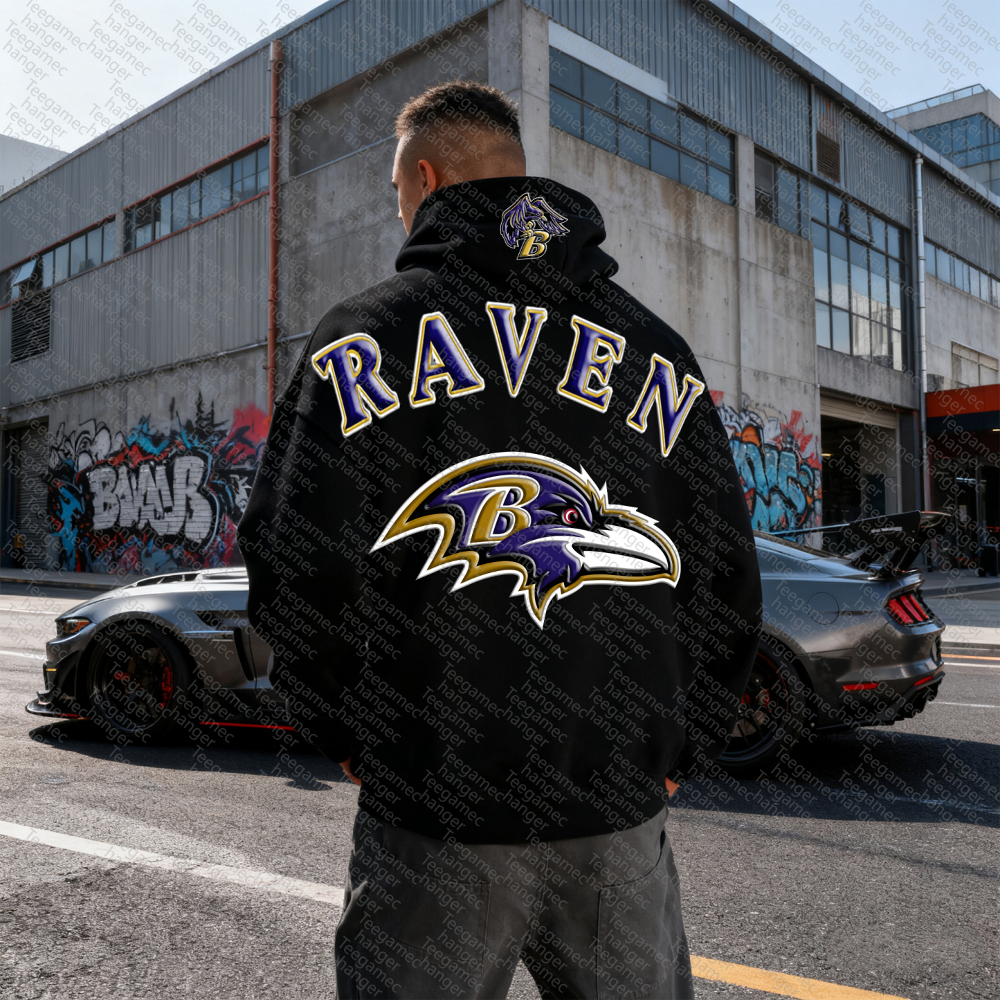 Unisex "NFL" Graphic Streetwear Vintage Plush Hoodie