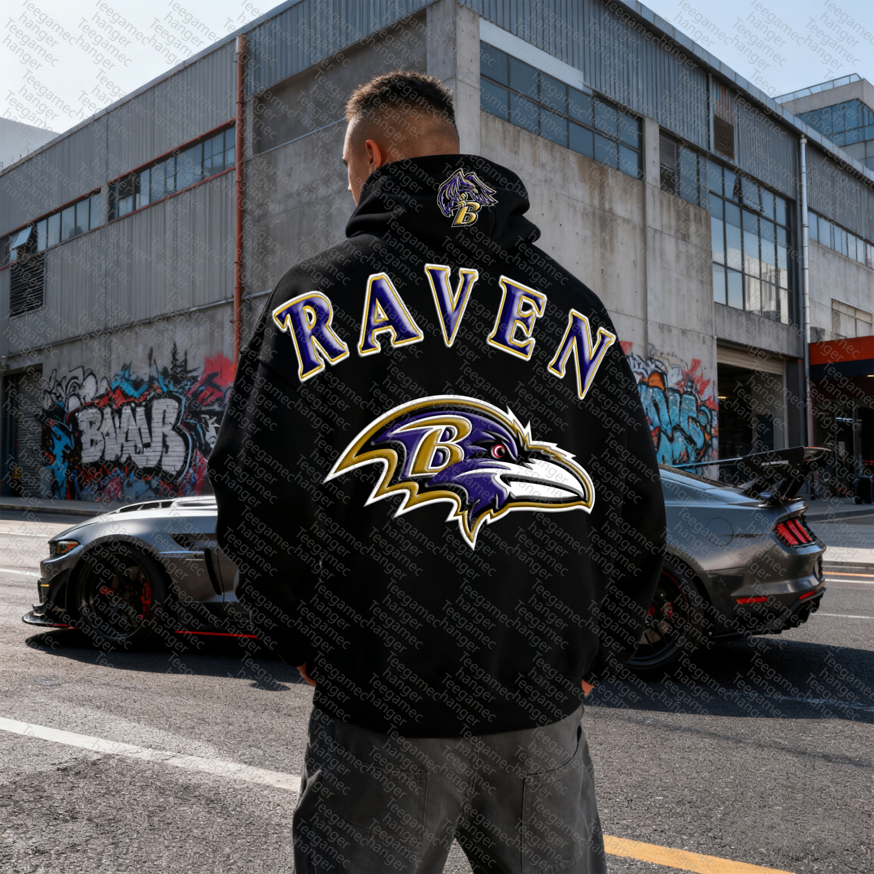 Unisex "NFL" Graphic Streetwear Vintage Plush Hoodie