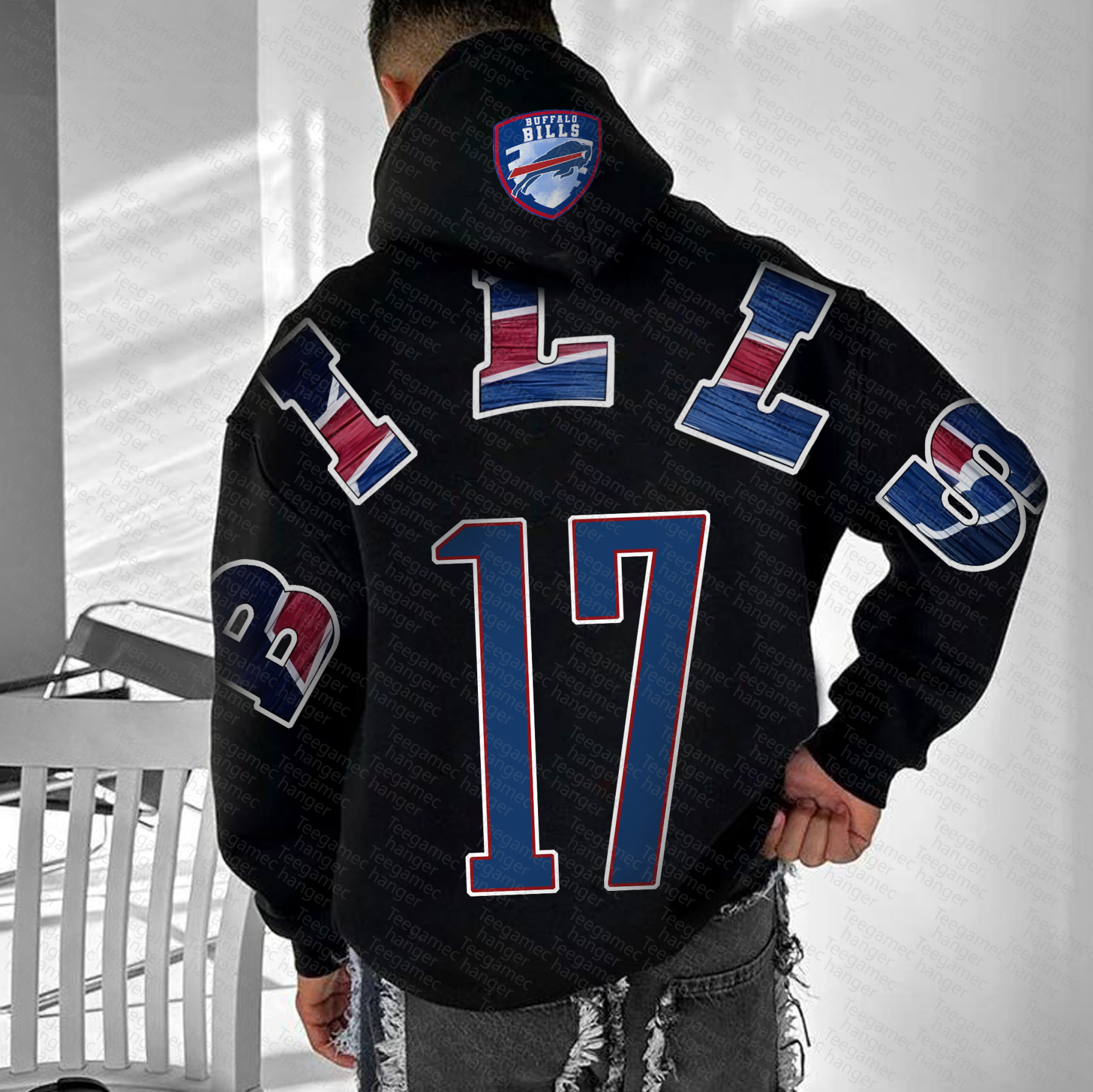 Unisex "NFL" Graphic Streetwear Vintage Plush Hoodie