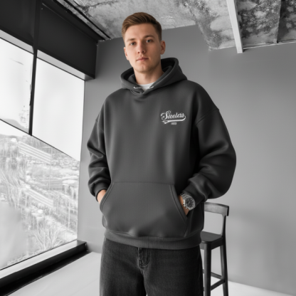 UNISEX RUGBY CHAMPIONSHIP TEAM LOGO PRINT OVERSIZED CASUAL HOODIE