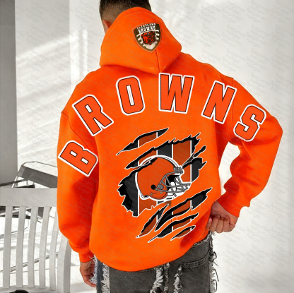 Unisex "Cleveland Browns" Graphic Streetwear Vintage Plush Hoodie