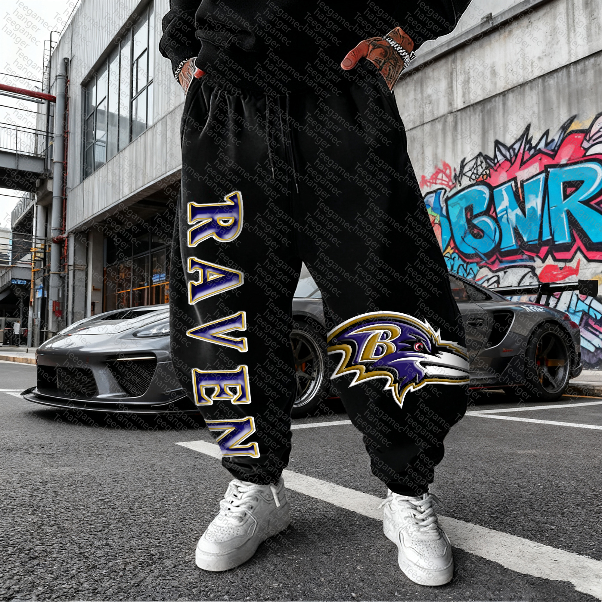 Unisex "Baltimore Ravens" Casual  Streetwear  Plush Pants
