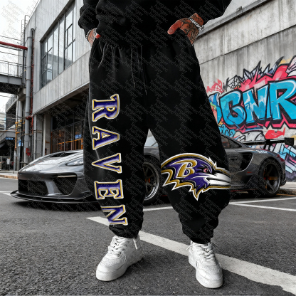 Unisex "Baltimore Ravens" Casual  Streetwear  Plush Pants