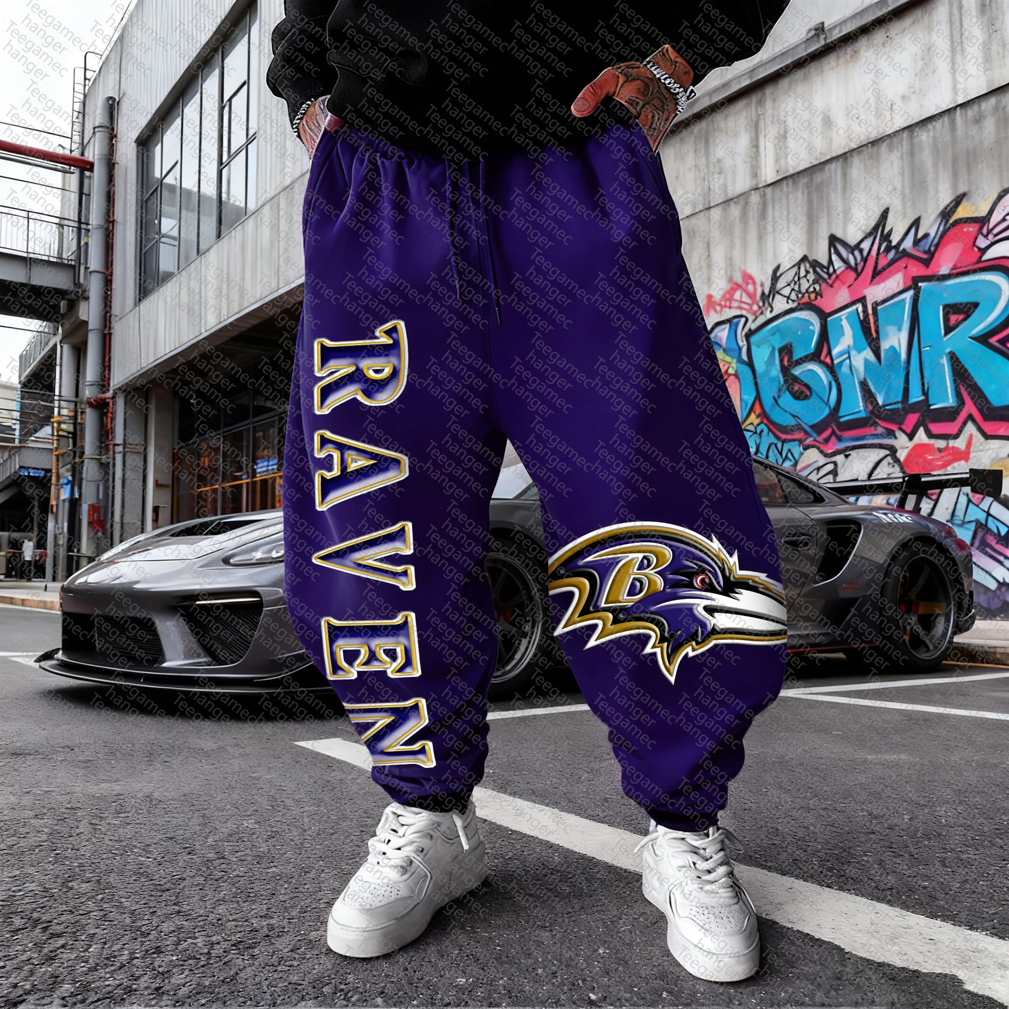 Unisex "Baltimore Ravens" Casual  Streetwear  Plush Pants