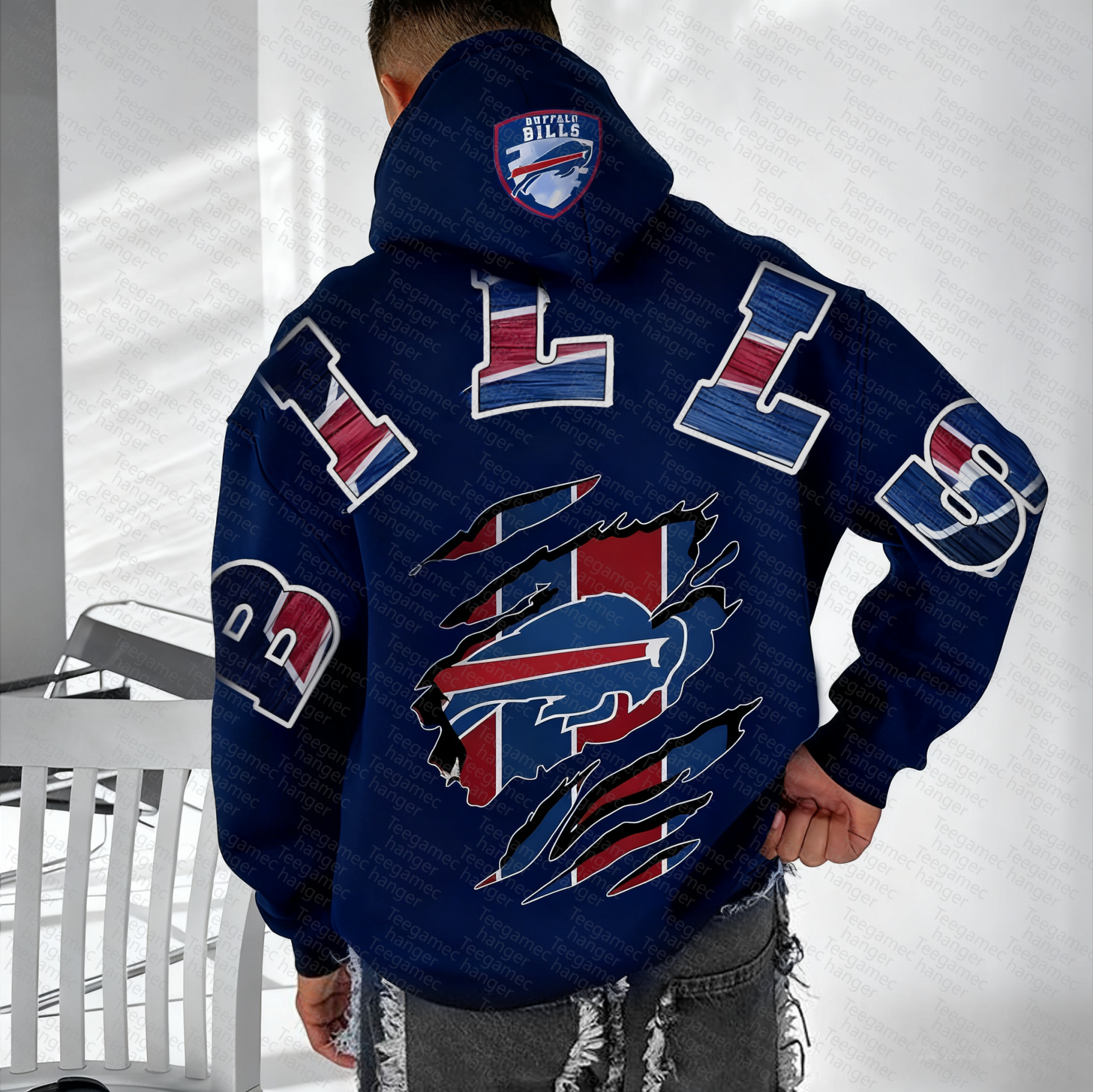 Unisex "NFL" Graphic Streetwear Vintage Plush Hoodie