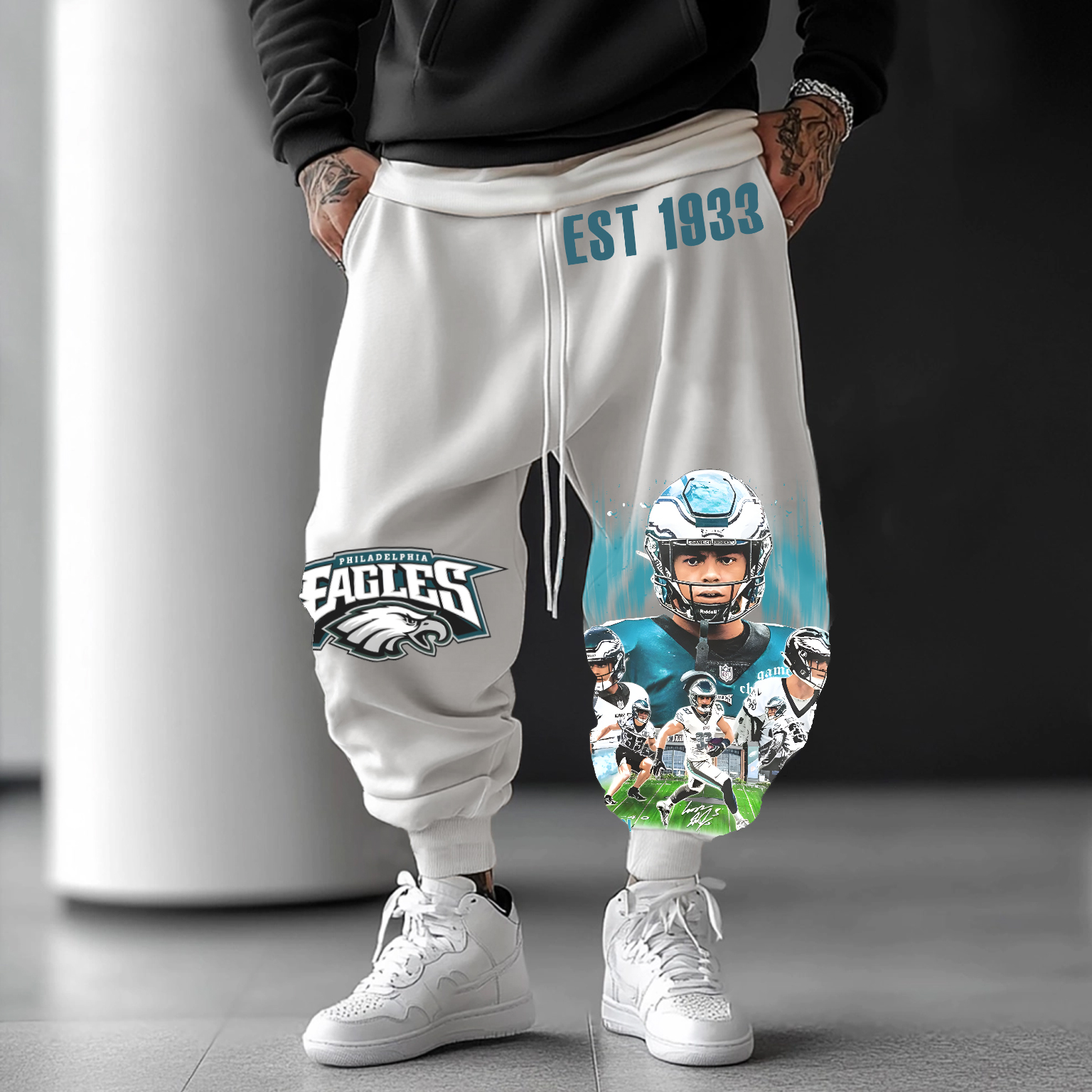 Unisex Oversized Football Harem Pants