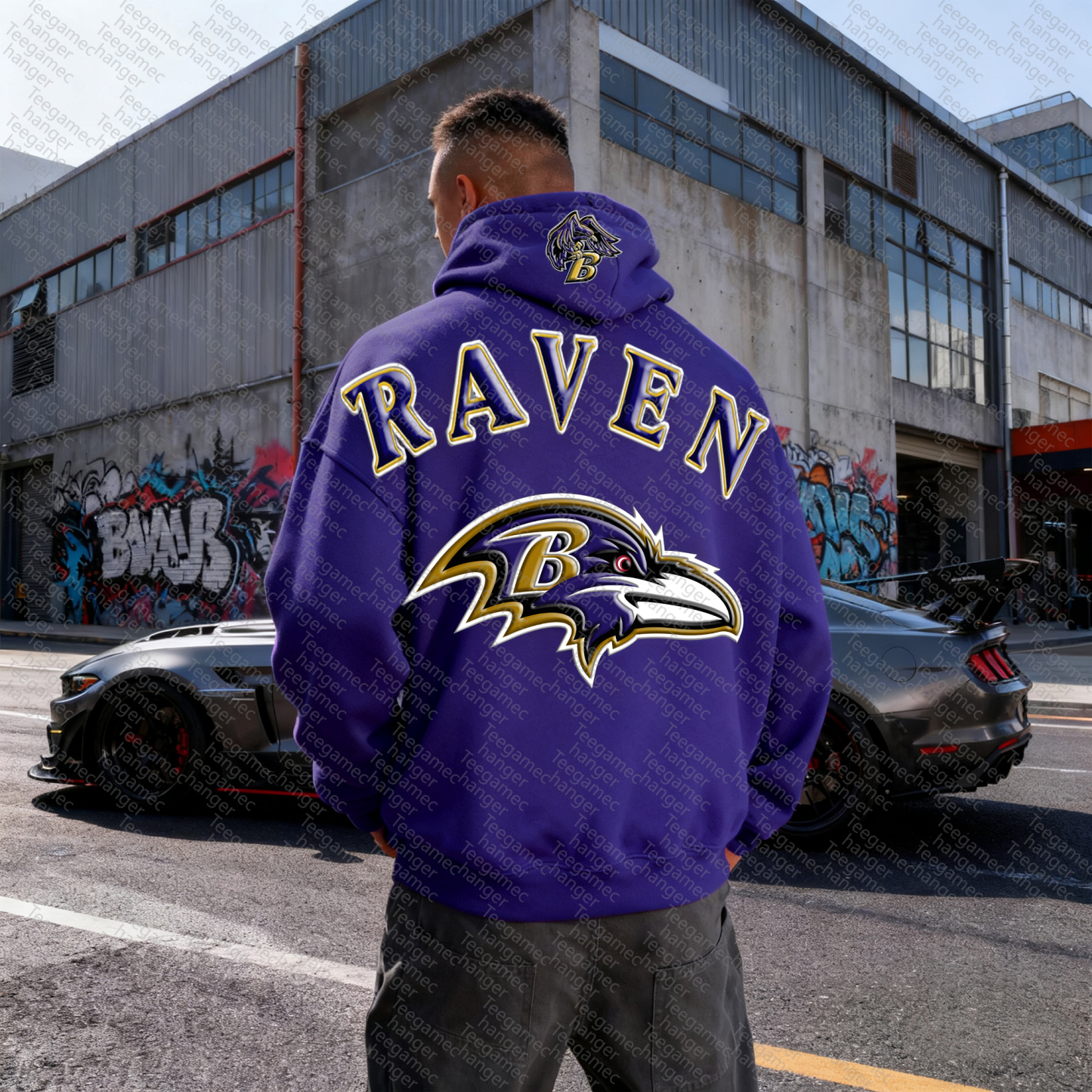 Unisex "NFL" Graphic Streetwear Vintage Plush Hoodie