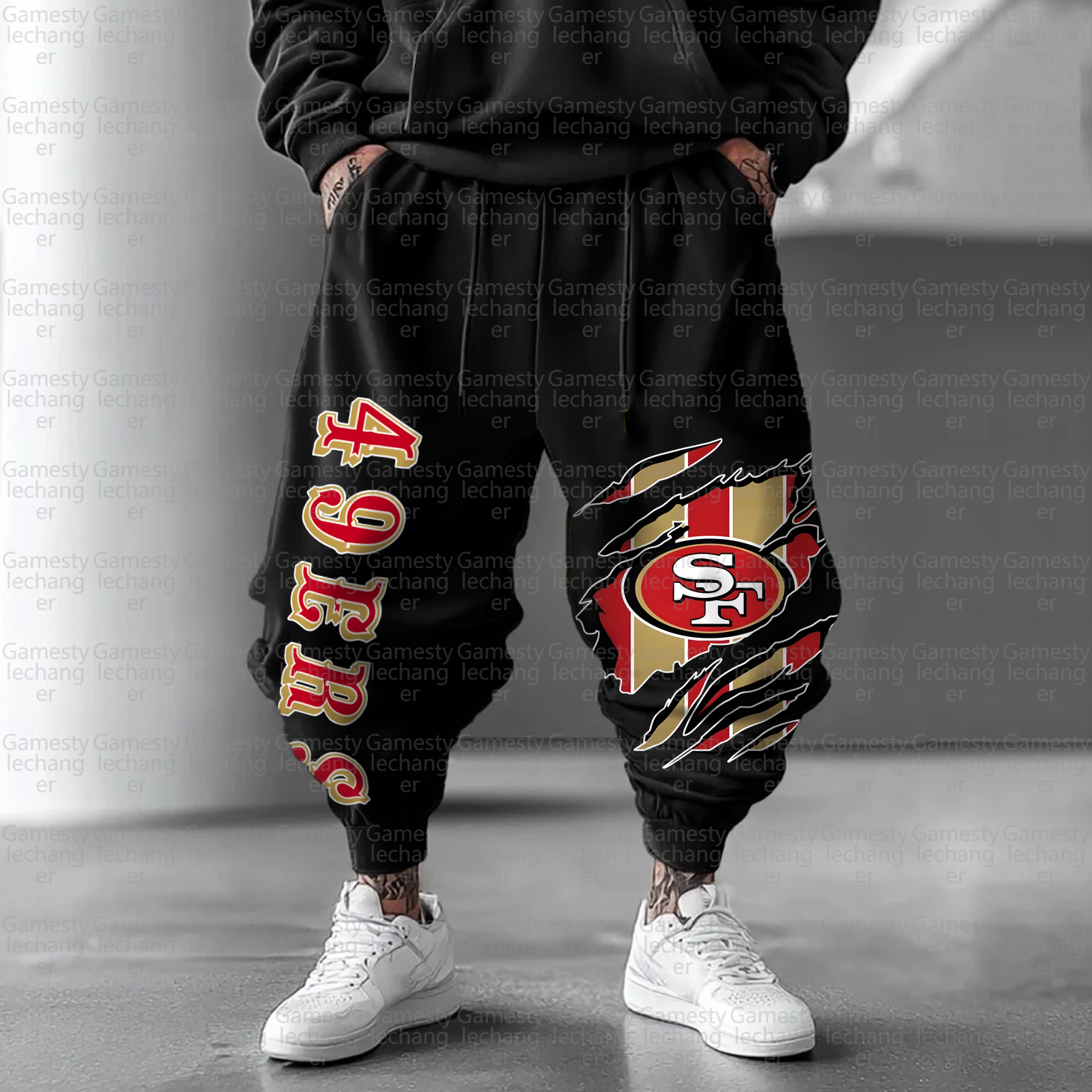 Unisex "San Francisco 49ers" Casual  Streetwear  Plush Plush Pants