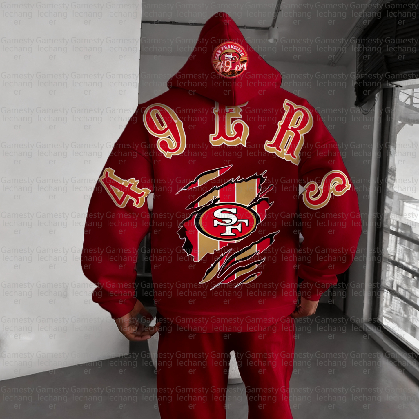 Unisex "NFL" Graphic Streetwear Vintage Plush Hoodie