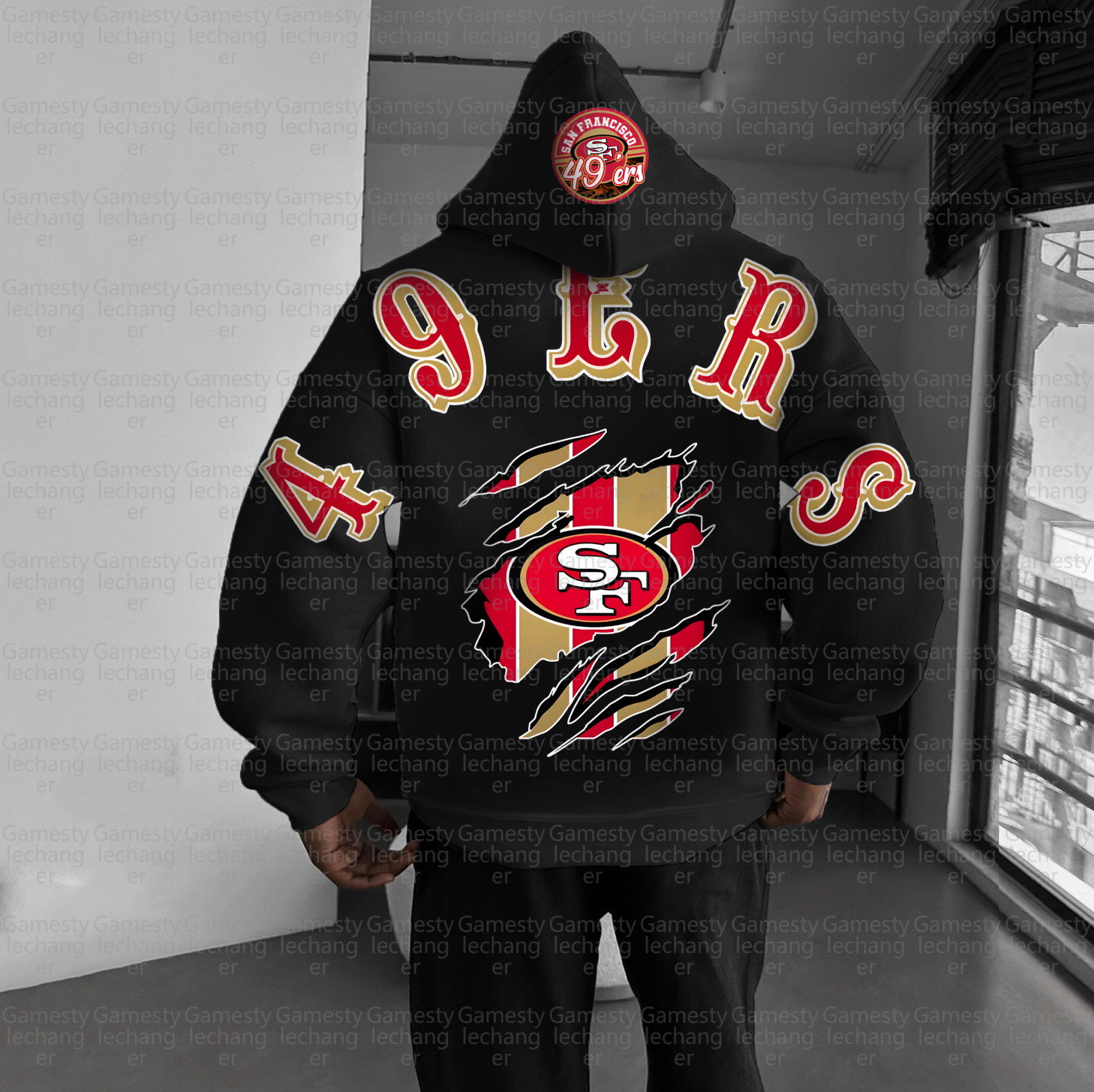 Unisex "NFL" Graphic Streetwear Vintage Plush Hoodie