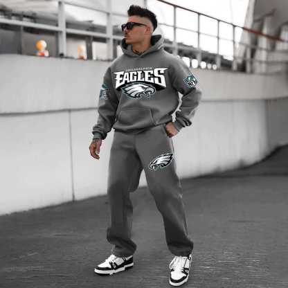 Unnisex American Football Team Casual Print Hoodie Set