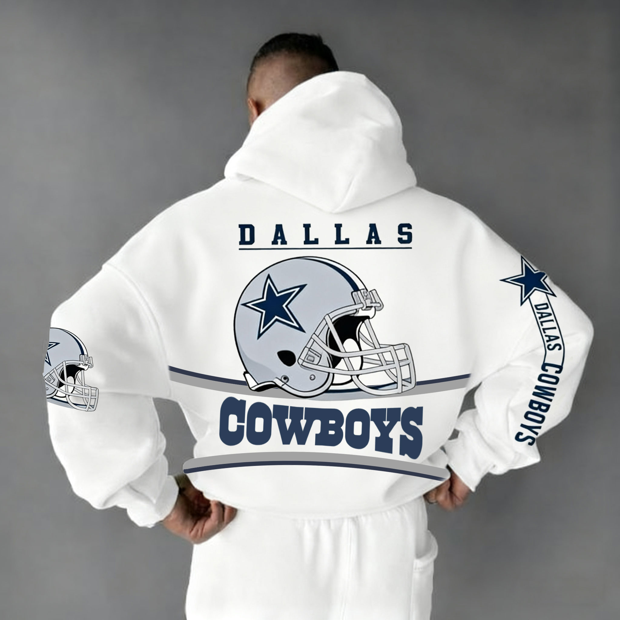 UNISEX RUGBY CHAMPIONSHIP TEAM LOGO PRINT OVERSIZED CASUAL HOODIE