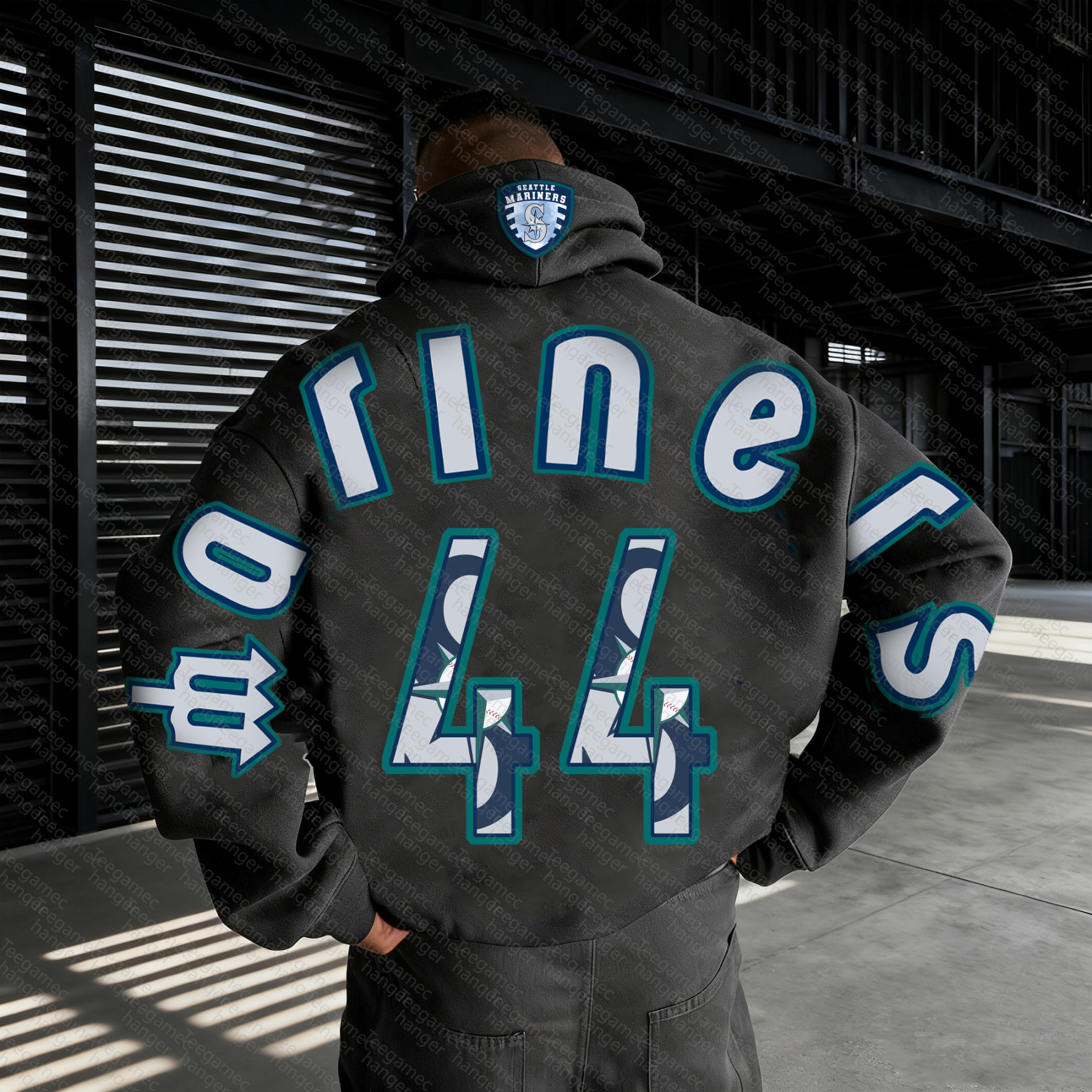 Unisex "MLB" Graphic Streetwear Vintage Plush Hoodie