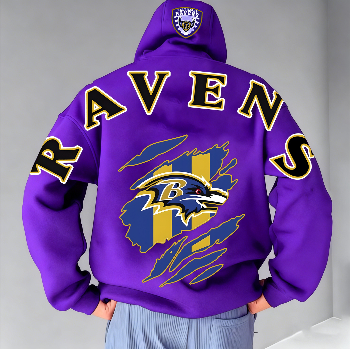 Unisex "NFL" Graphic Streetwear Vintage Plush Hoodie