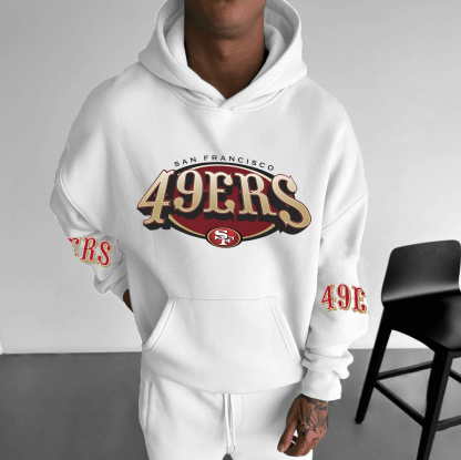 Unisex Football Print  Casual Oversized Hoodie