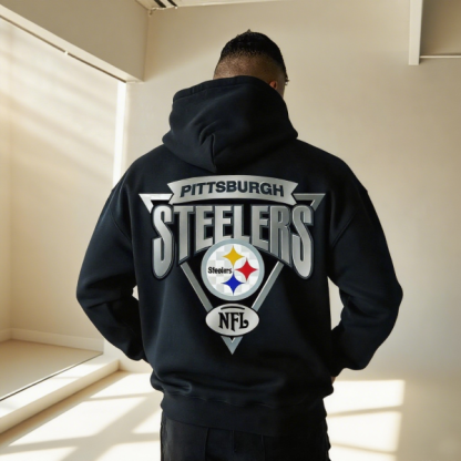 UNISEX RUGBY CHAMPIONSHIP TEAM LOGO PRINT OVERSIZED CASUAL HOODIE