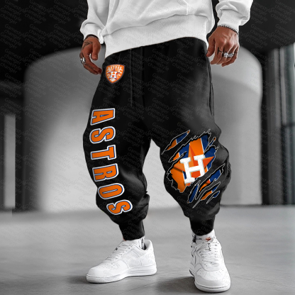 Unisex "Houston Astros" Casual  Streetwear  Plush Pants