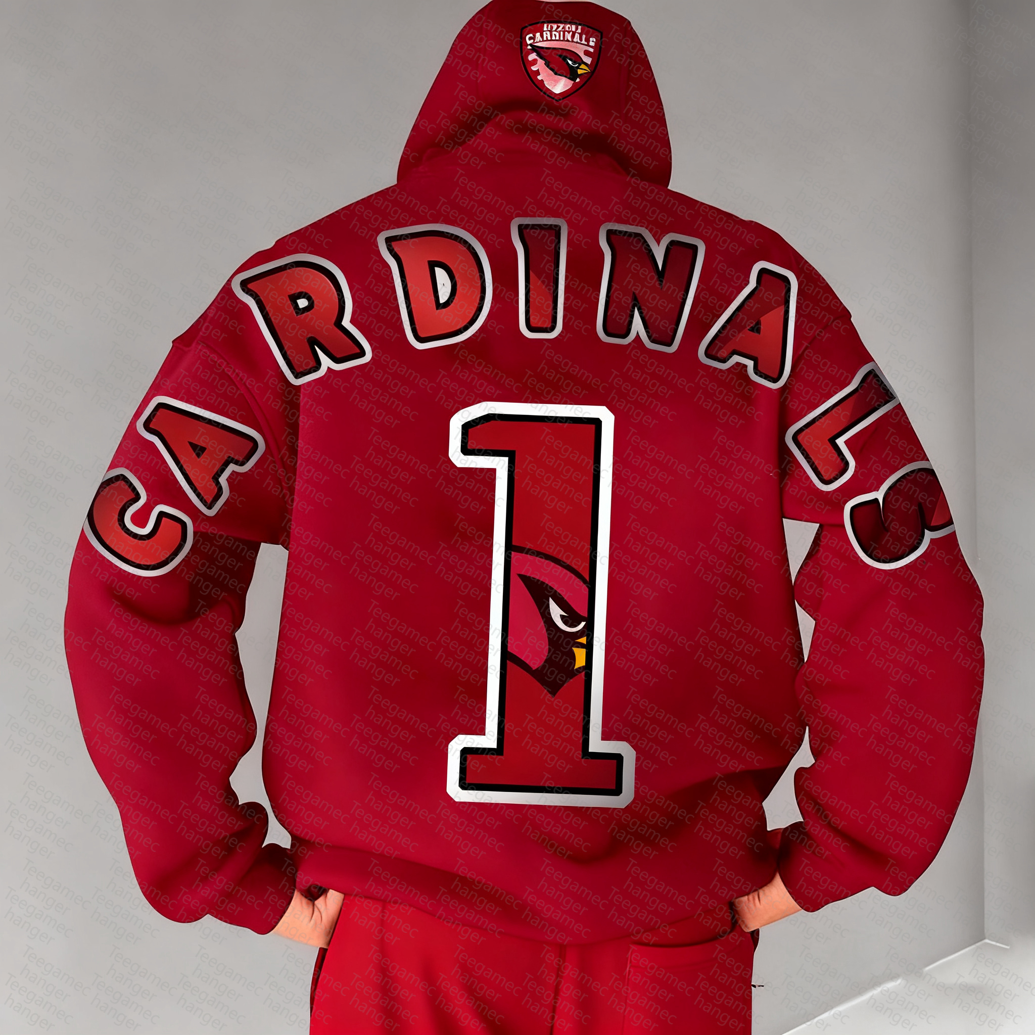 Unisex "Arizona Cardinals" Graphic Streetwear Vintage Plush Hoodie