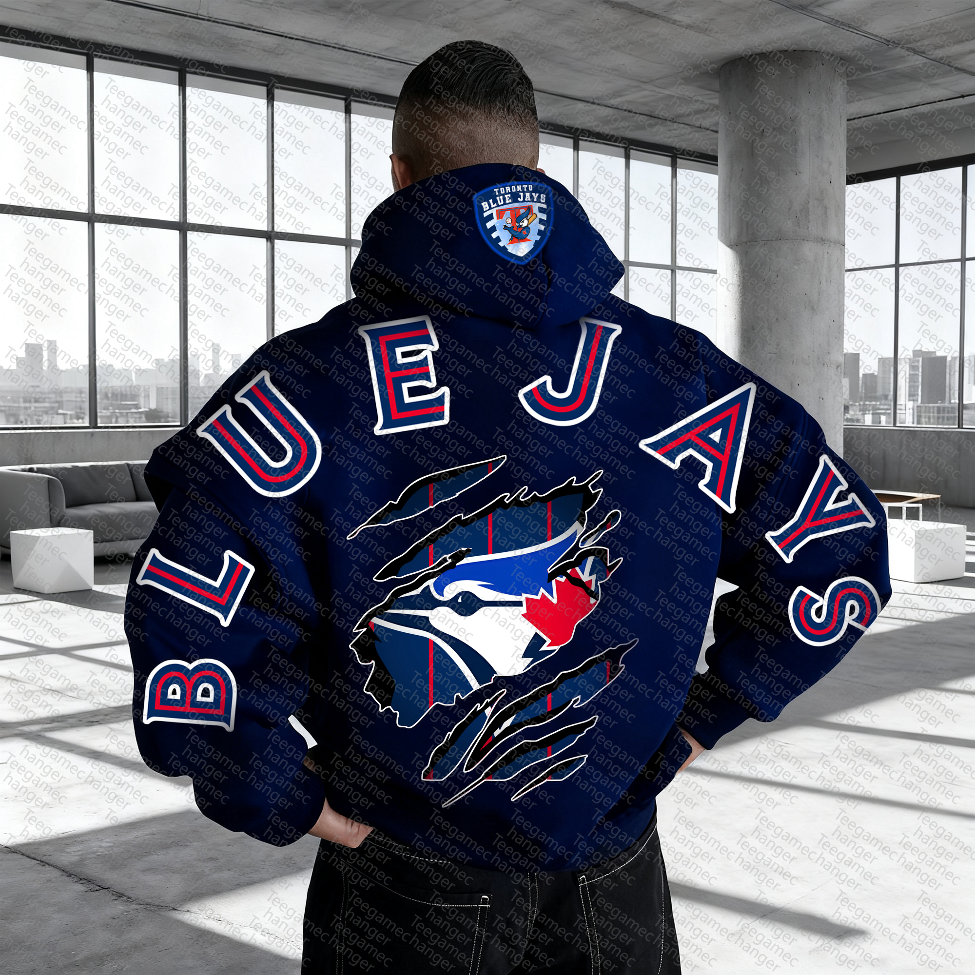 Unisex "Toronto Blue Jays" Graphic Streetwear Vintage Plush Hoodie