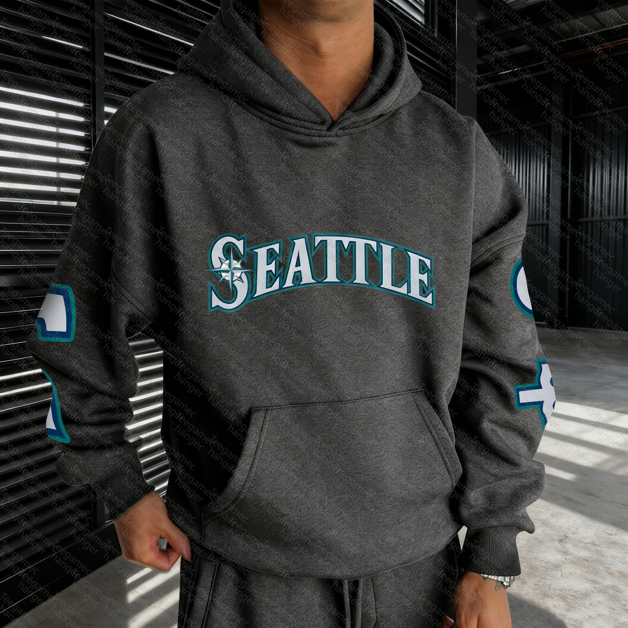 Unisex "Seattle Mariners" Graphic Streetwear Vintage Plush Hoodie
