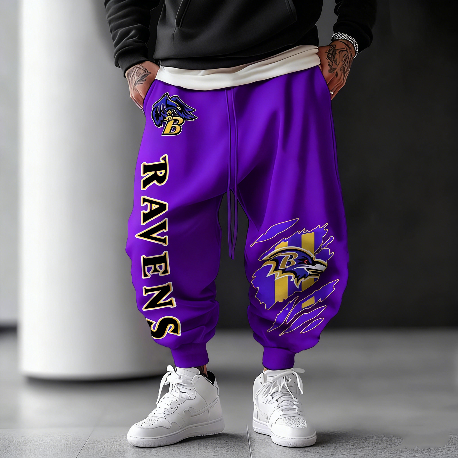 Unisex  Casual  Streetwear Plush Pants