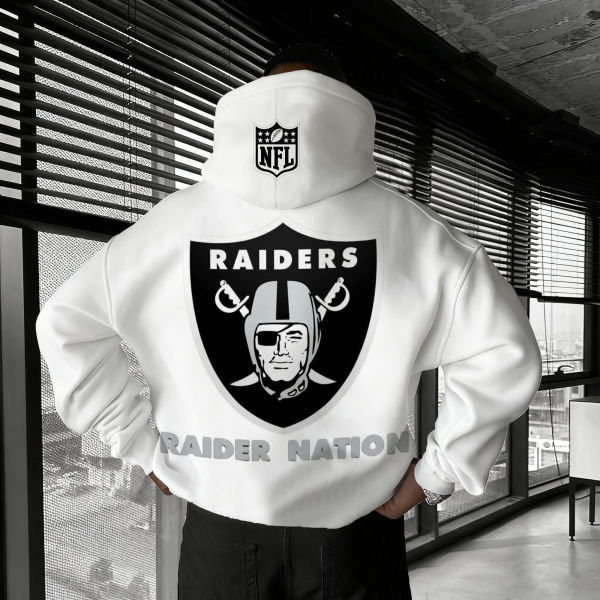 UNISEX RUGBY CHAMPIONSHIP TEAM LOGO PRINT OVERSIZED CASUAL HOODIE