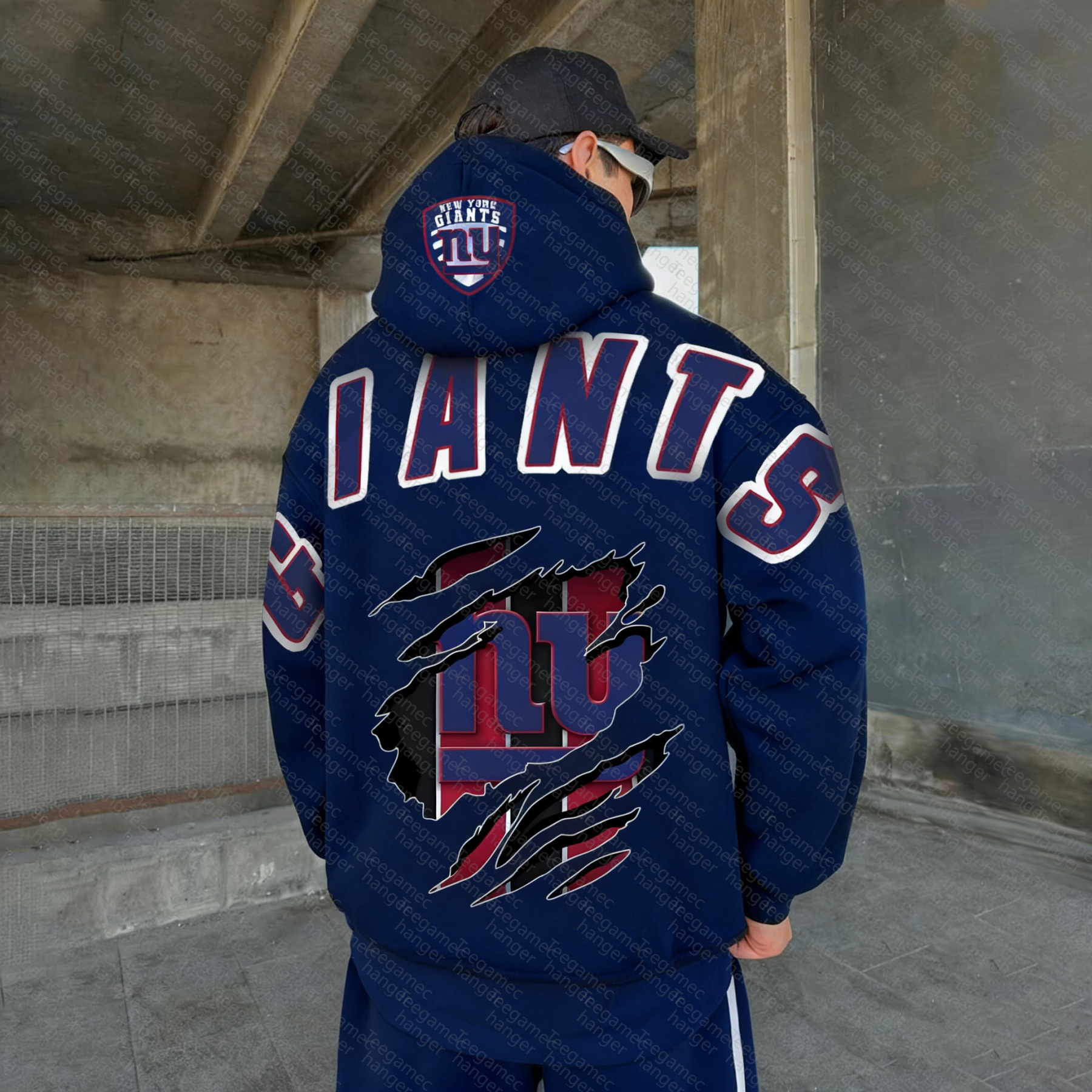 Unisex "NFL" Graphic Streetwear Vintage Plush Hoodie