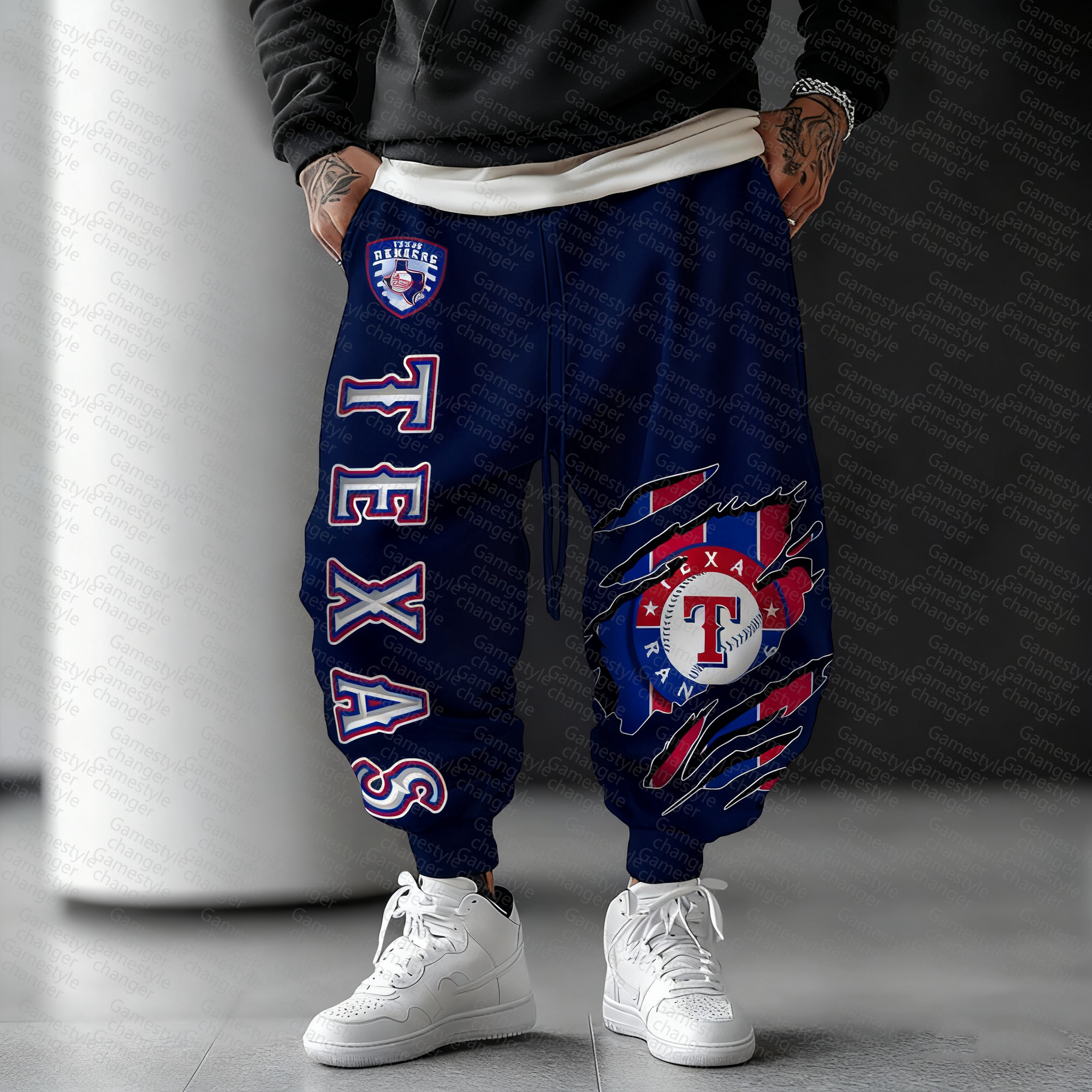 Unisex "Texas Rangers" Casual  Streetwear  Plush Pants