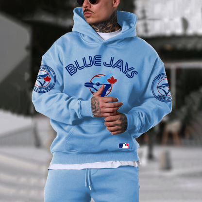 Simple Casual Baseball Print Oversized Hoodie