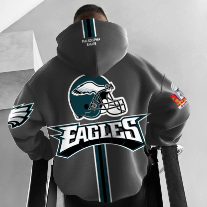 Unisex Oversized 2025 Rugby Team Print Hoodie