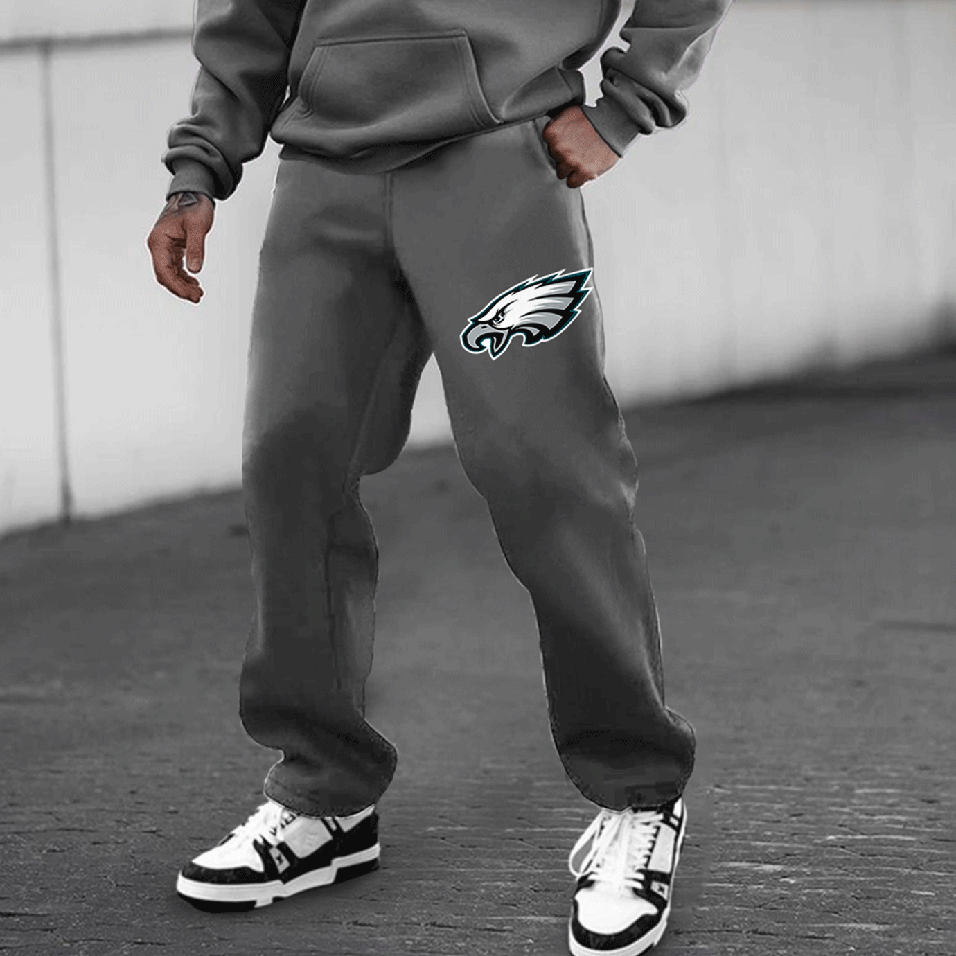 Unnisex American Football Team Casual Print Hoodie Set