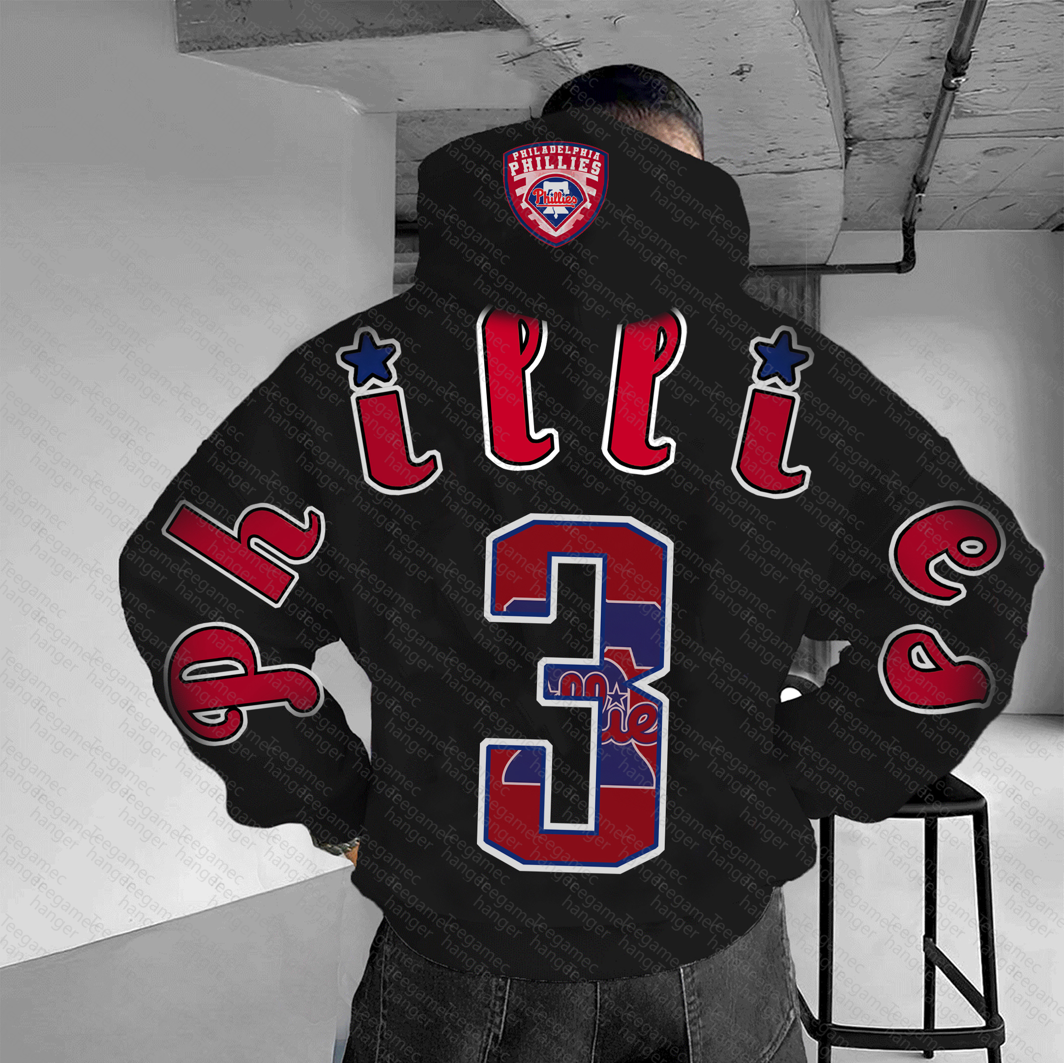 Unisex "Philadelphia Phillies" Graphic Streetwear Vintage Plush Hoodie