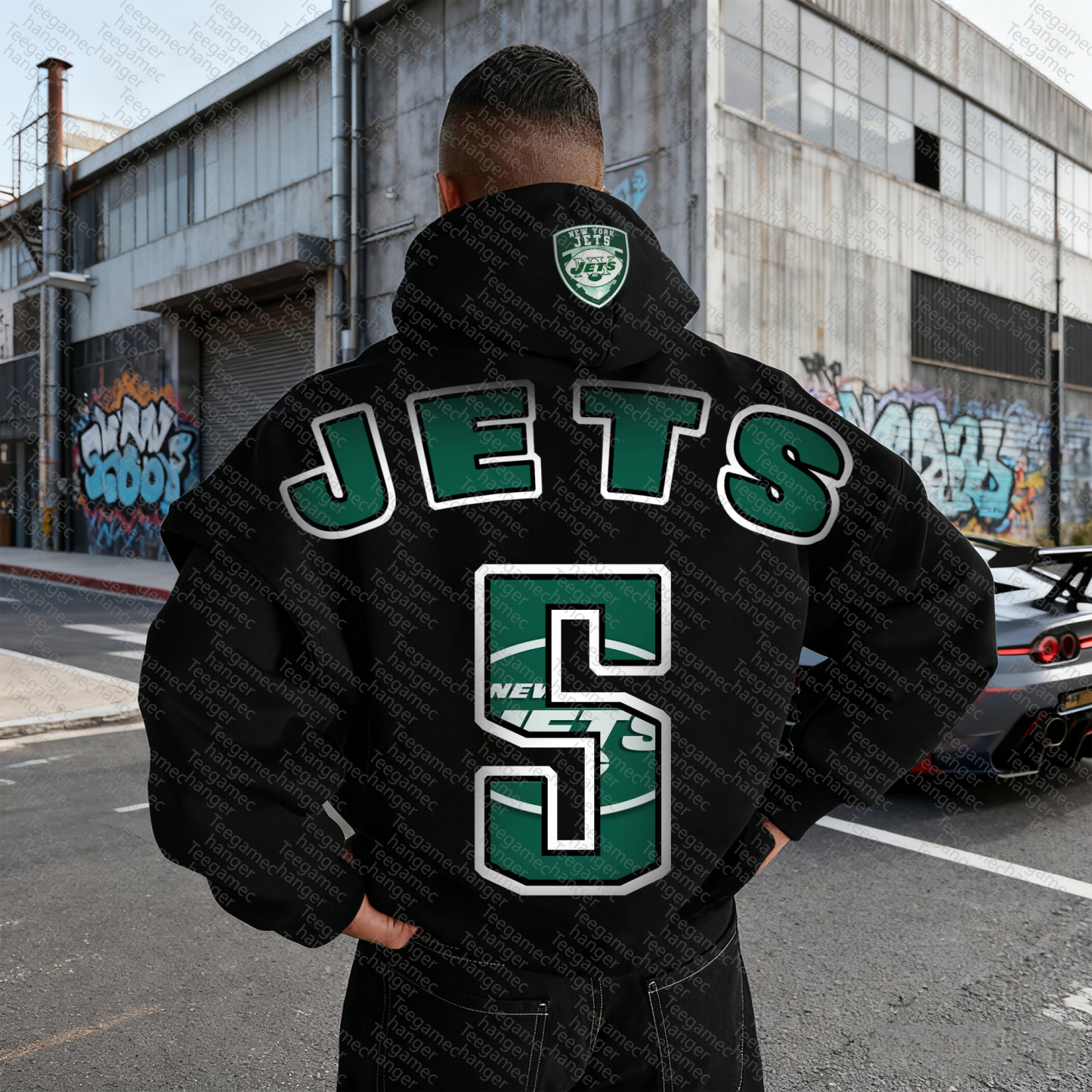 Unisex "NFL" Graphic Streetwear Vintage Plush Hoodie