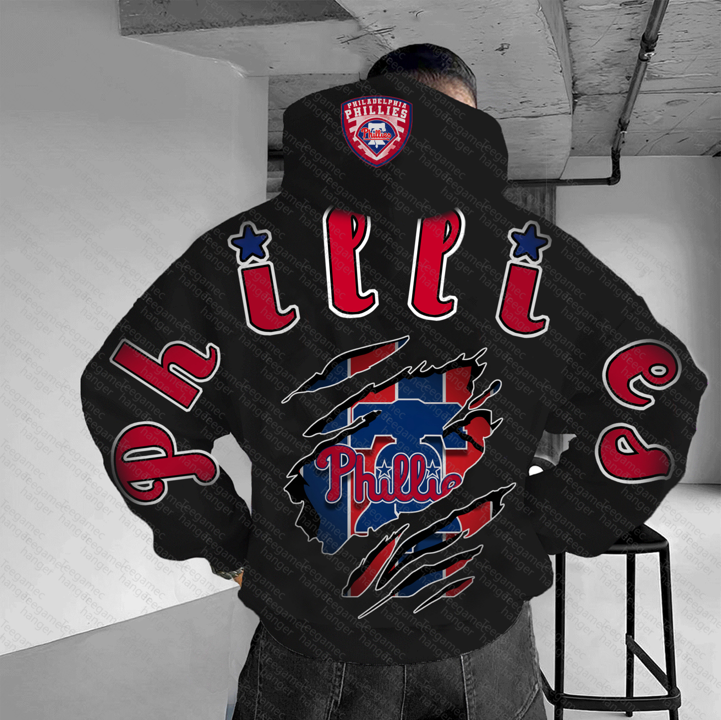 Unisex "MLB" Graphic Streetwear Vintage Plush Hoodie